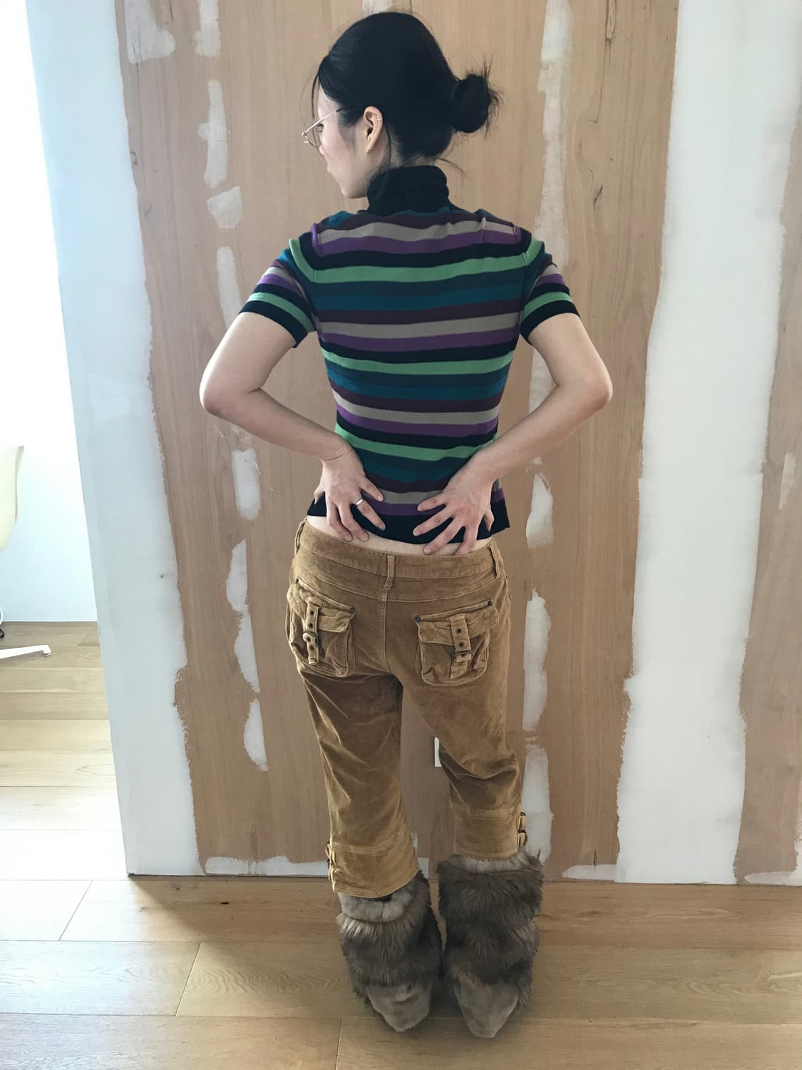 vintage velvet pocket pants (32inch) 상품이미지2