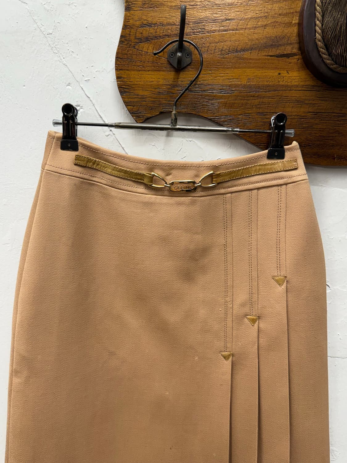 90s Italy Vintage CELINE Gold Chain Plea 상품이미지1