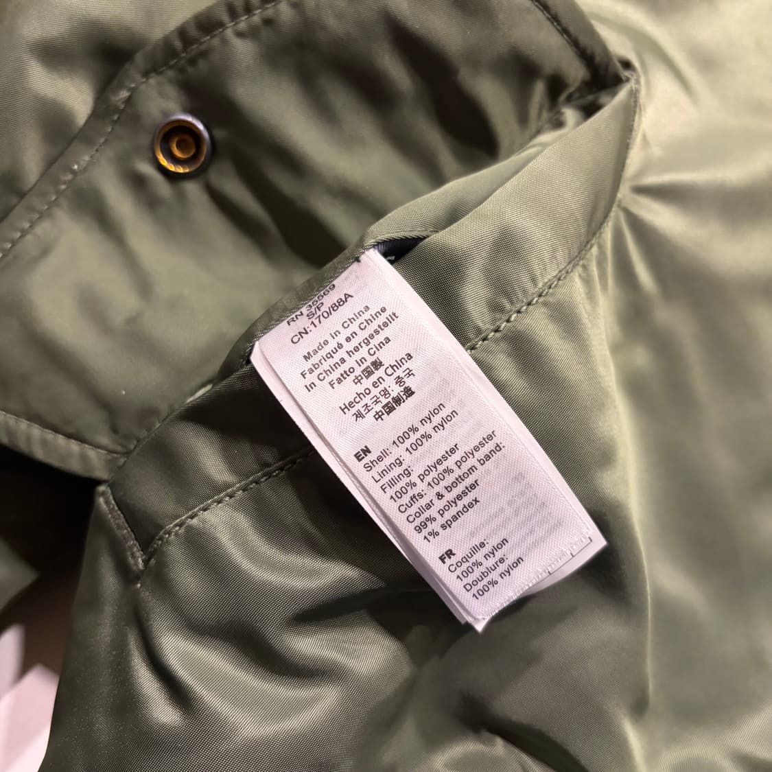 [S] 알파인더스트리 마원 MA-1 봄버 자켓 그린 B833 상품이미지9