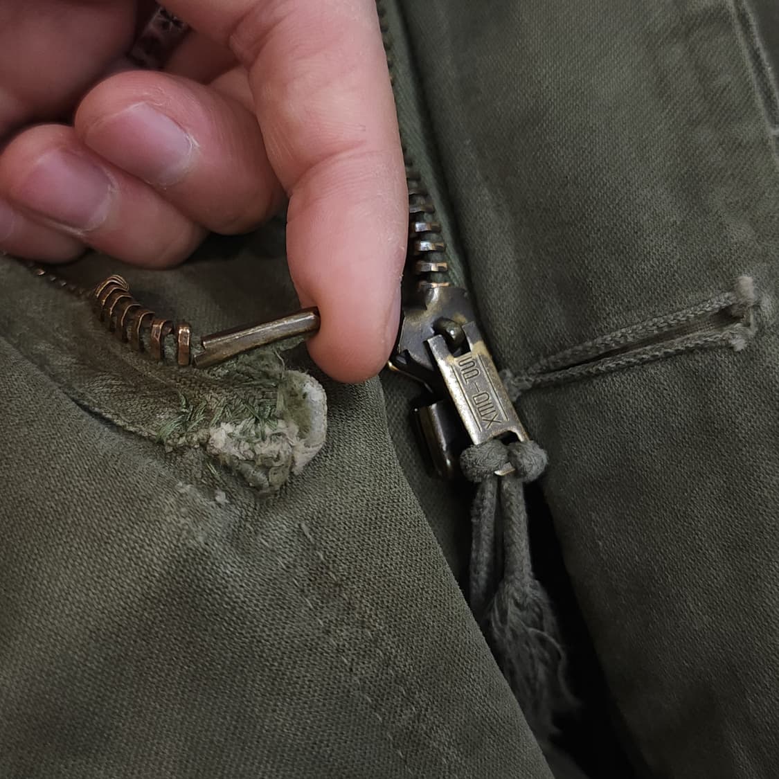 빈티지 프랑스군 m64 밀리터리 모즈파카 올리브 그린 페이딩 92C 상품이미지9