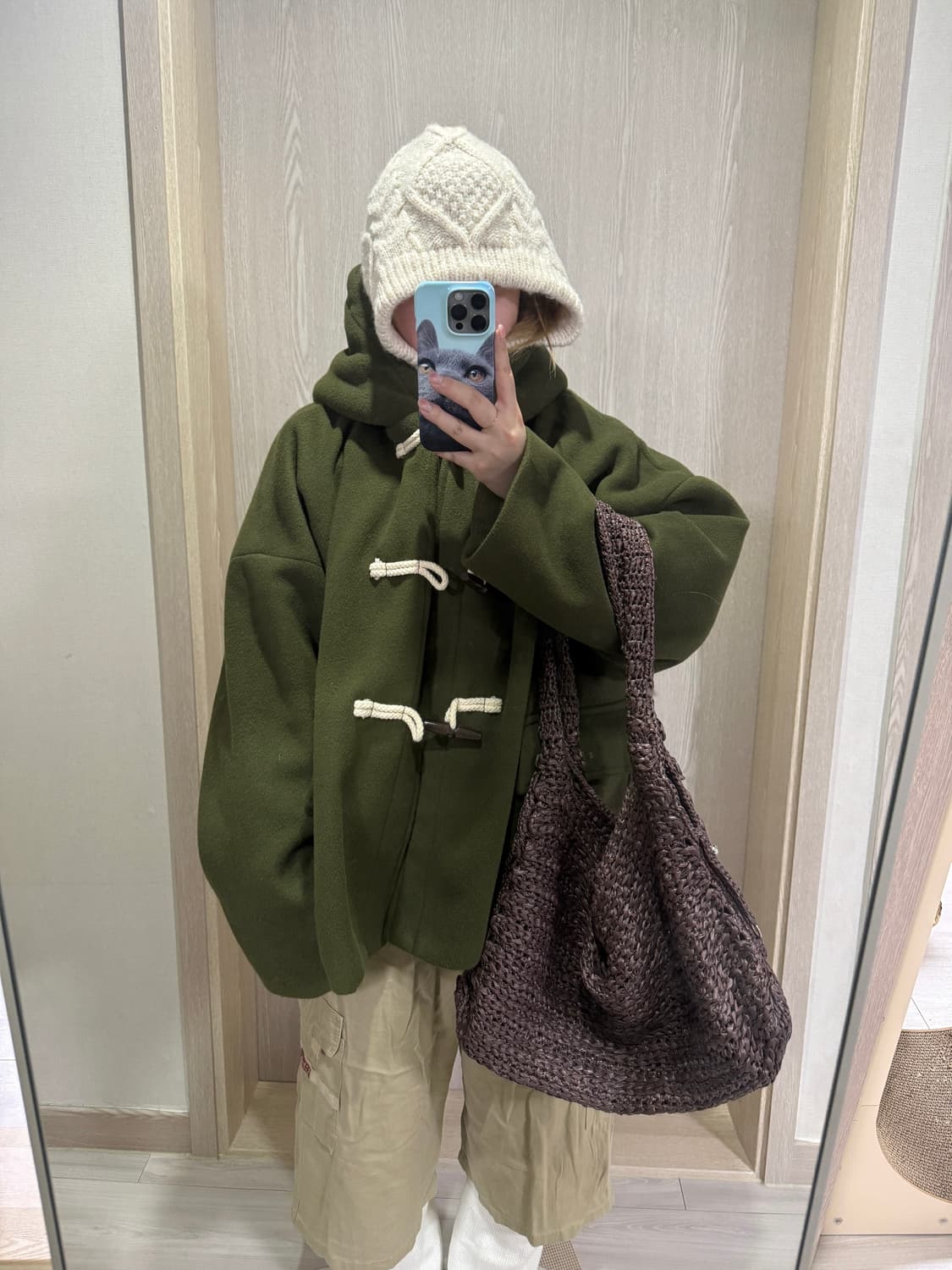 빈티지 초록 떡볶이코트자켓 상품이미지1