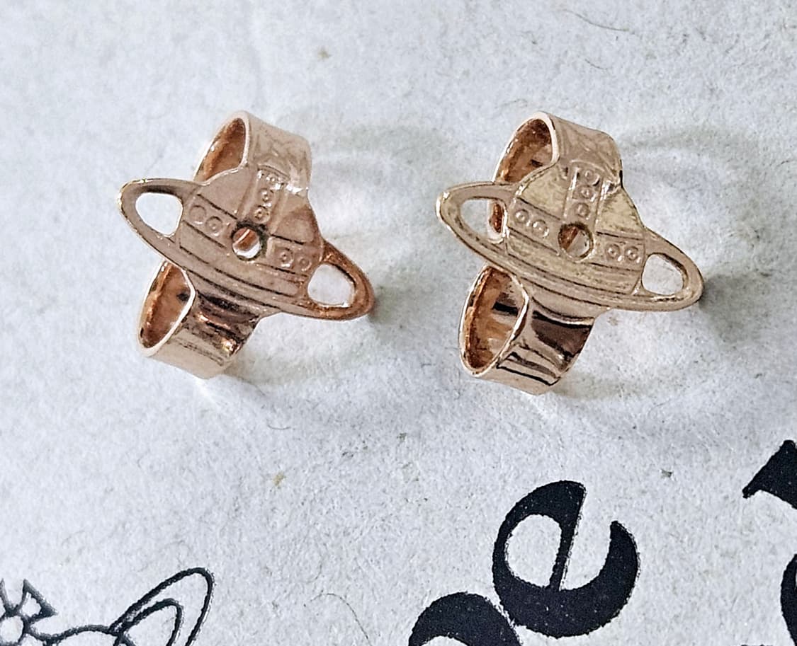 비비안 웨스트우드 나노 솔리테어 귀걸이 핑크골드×핑크큐빅 [정품/풀박스] 상품이미지3