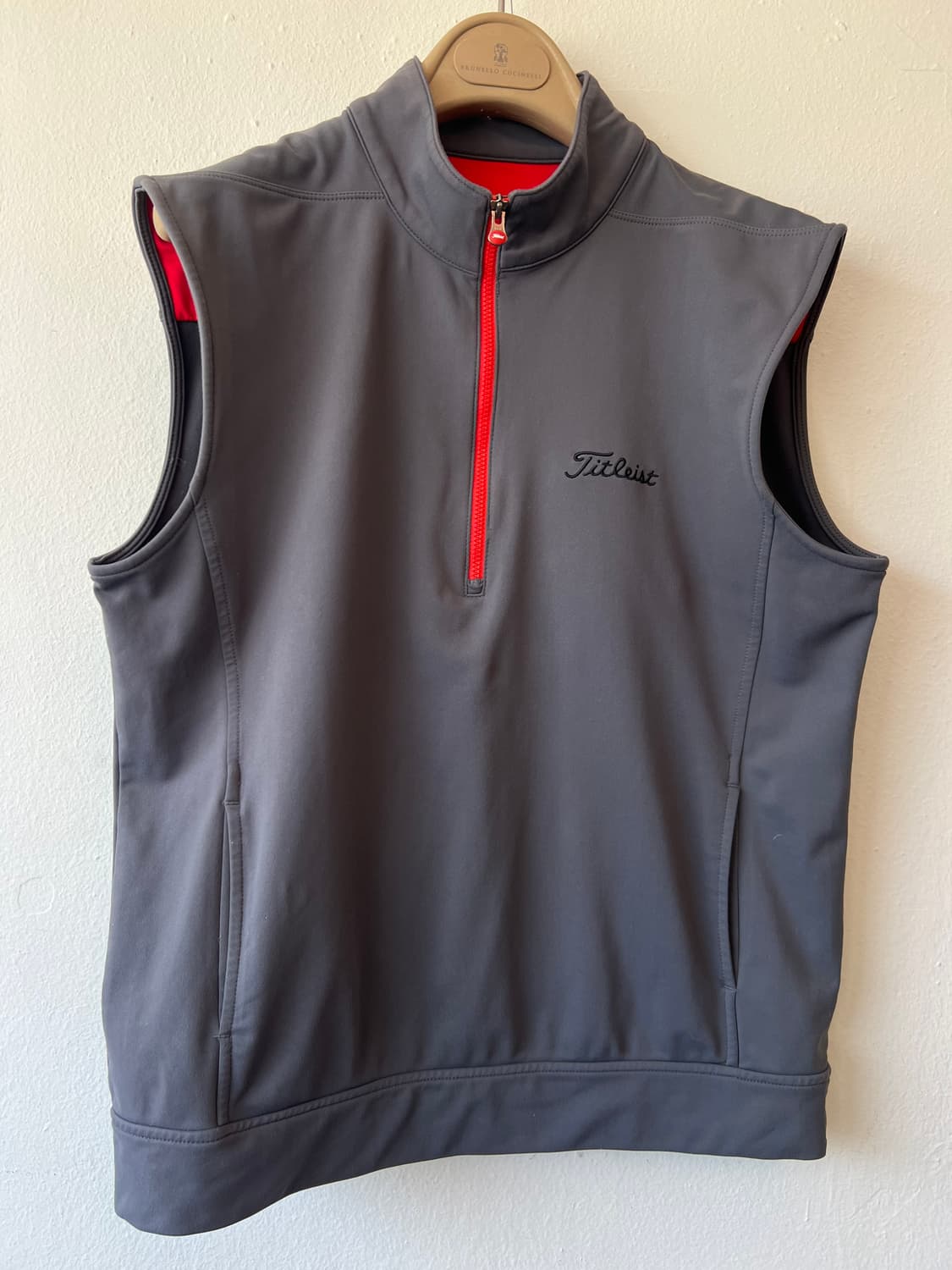 타이틀리스트 남성 차콜그레이 골프조끼 집업조끼 상품이미지2