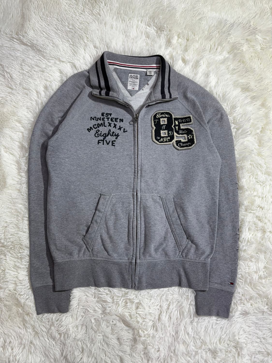타미힐피거 Y2K 그레이 코튼 집업  상품이미지3