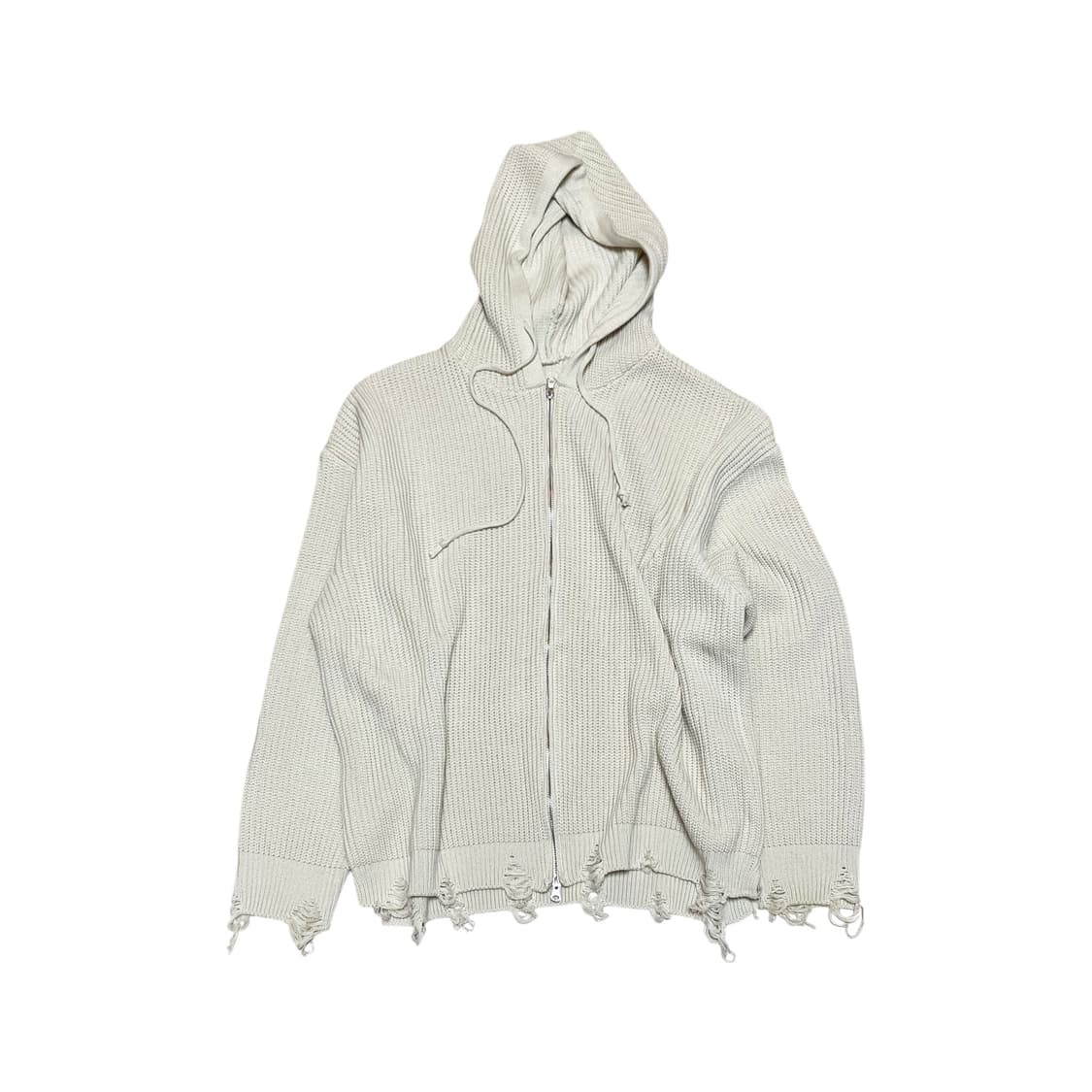 Sk8er Rock, Oversize Knit Damage Hood Zi 상품이미지1