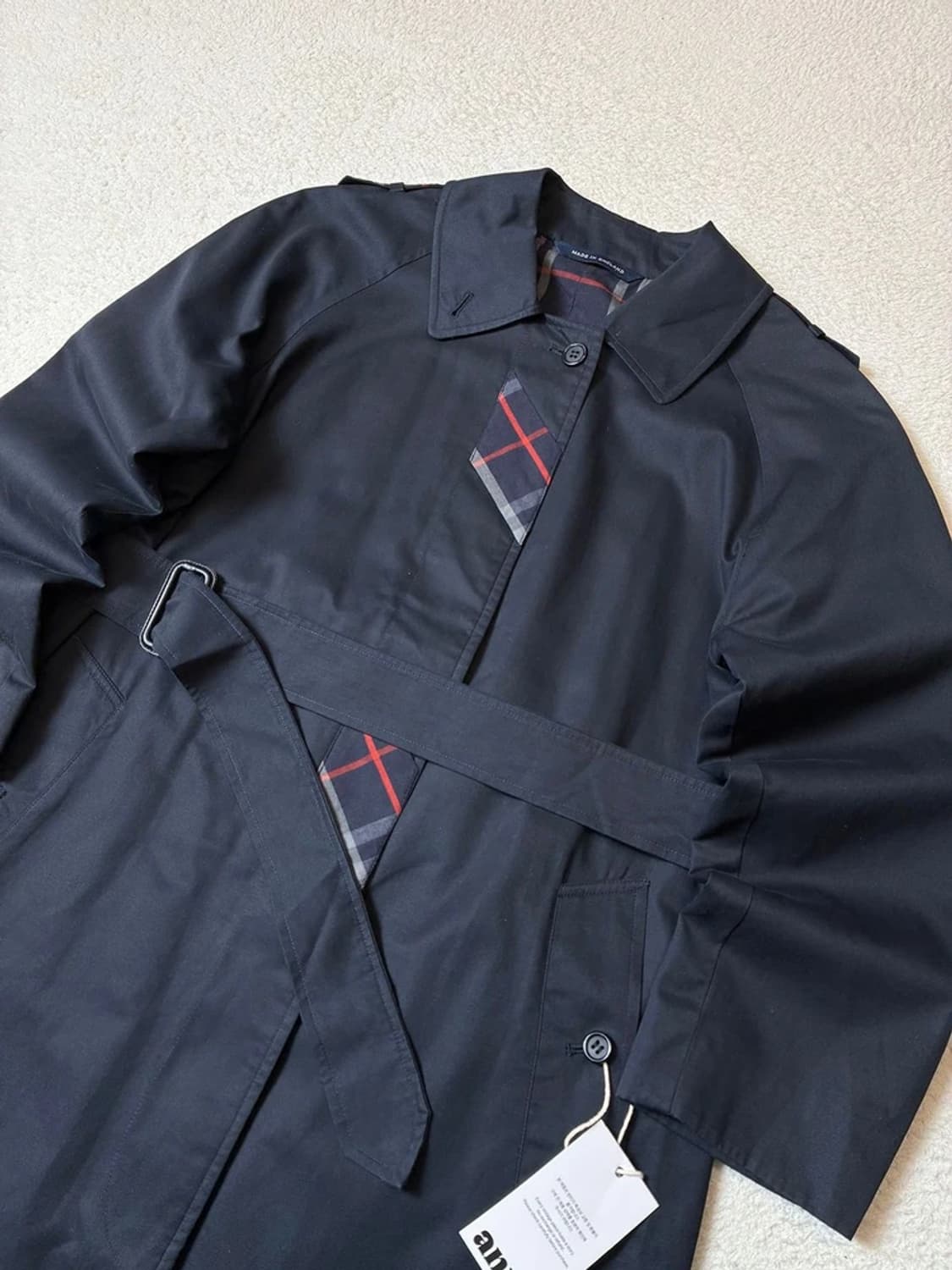 버버리 90's 노버체크 배색 벨티드 트렌치 코트 PN7529 상품이미지2