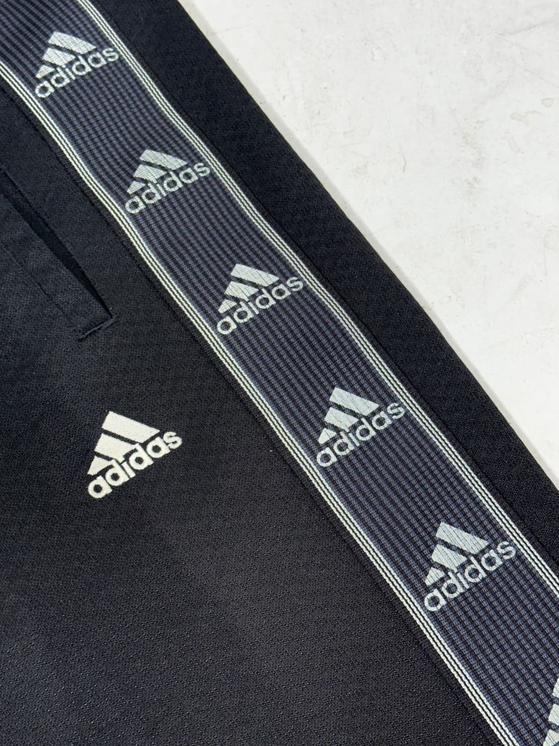 아디다스 블랙 로고 사이드 라인 와이드 추리닝 트레이닝 팬츠 L 상품이미지6