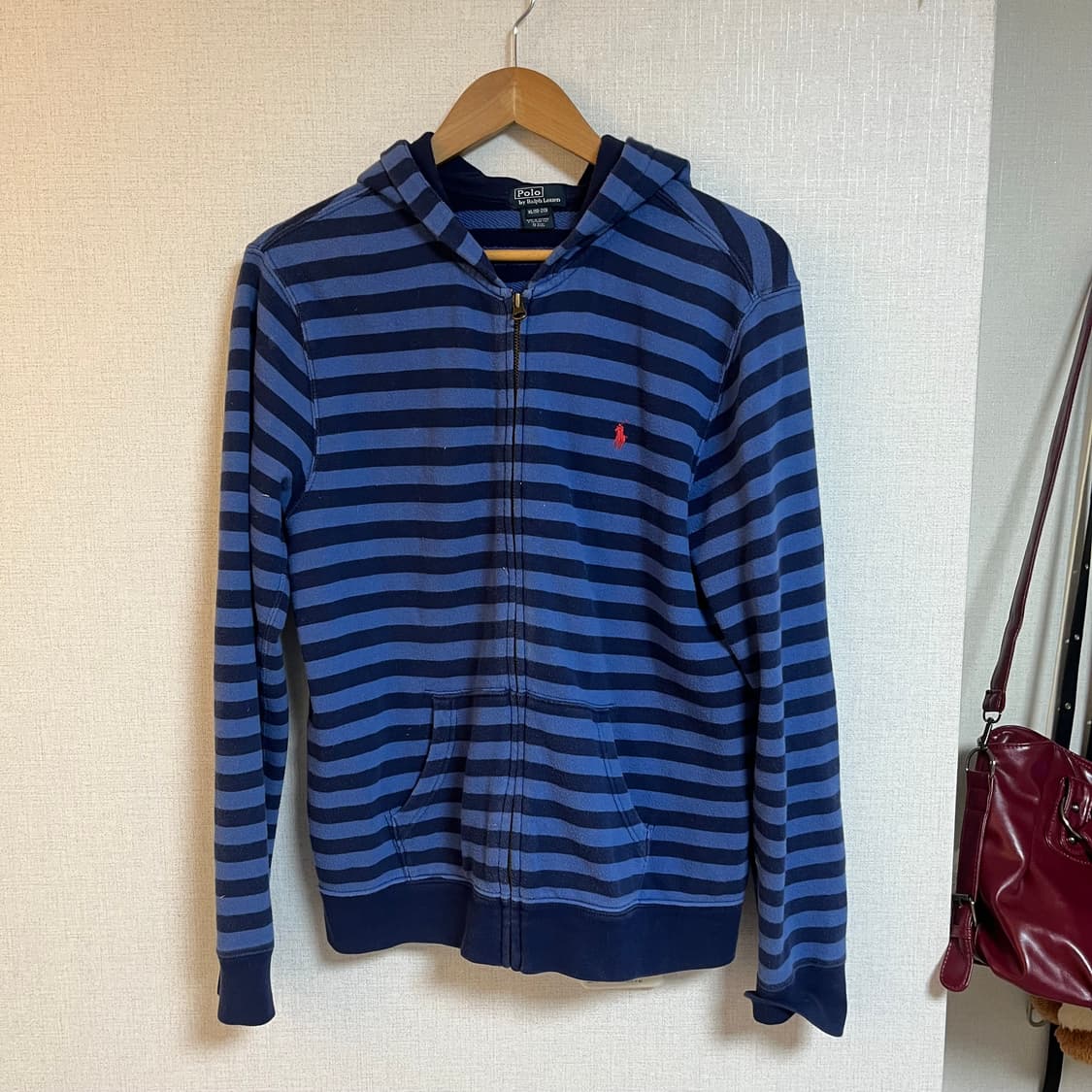 폴로 스트라이프 후드집업 xl 상품이미지1
