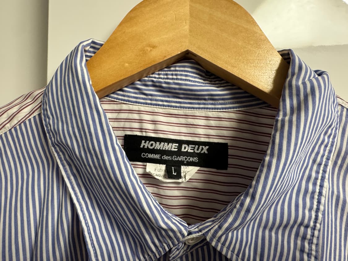 꼼데 옴므 듀스 스트라이프 셔츠 L 상품이미지3