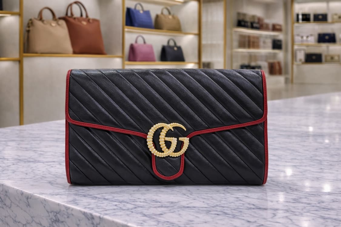 [S급] 구찌 GG 마몽 마틀라세 플랩 클러치 판매합니다!!! 상품이미지1