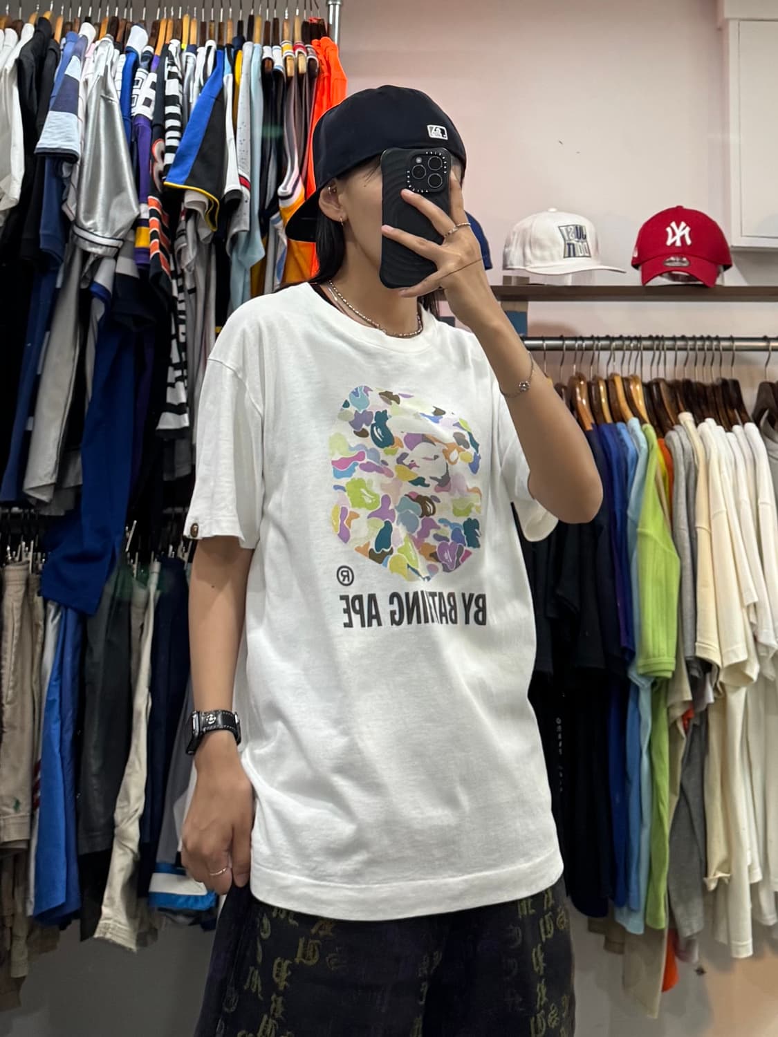 베이프 멀티컬러사루 반팔 상품이미지6