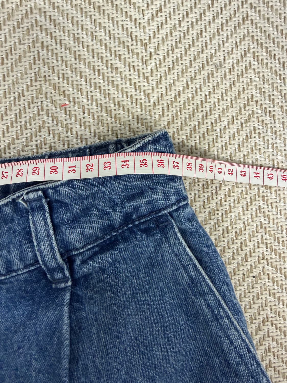 정품) 시스템 한섬 24ss 데님 밴딩 와이드팬츠 67 상품이미지8