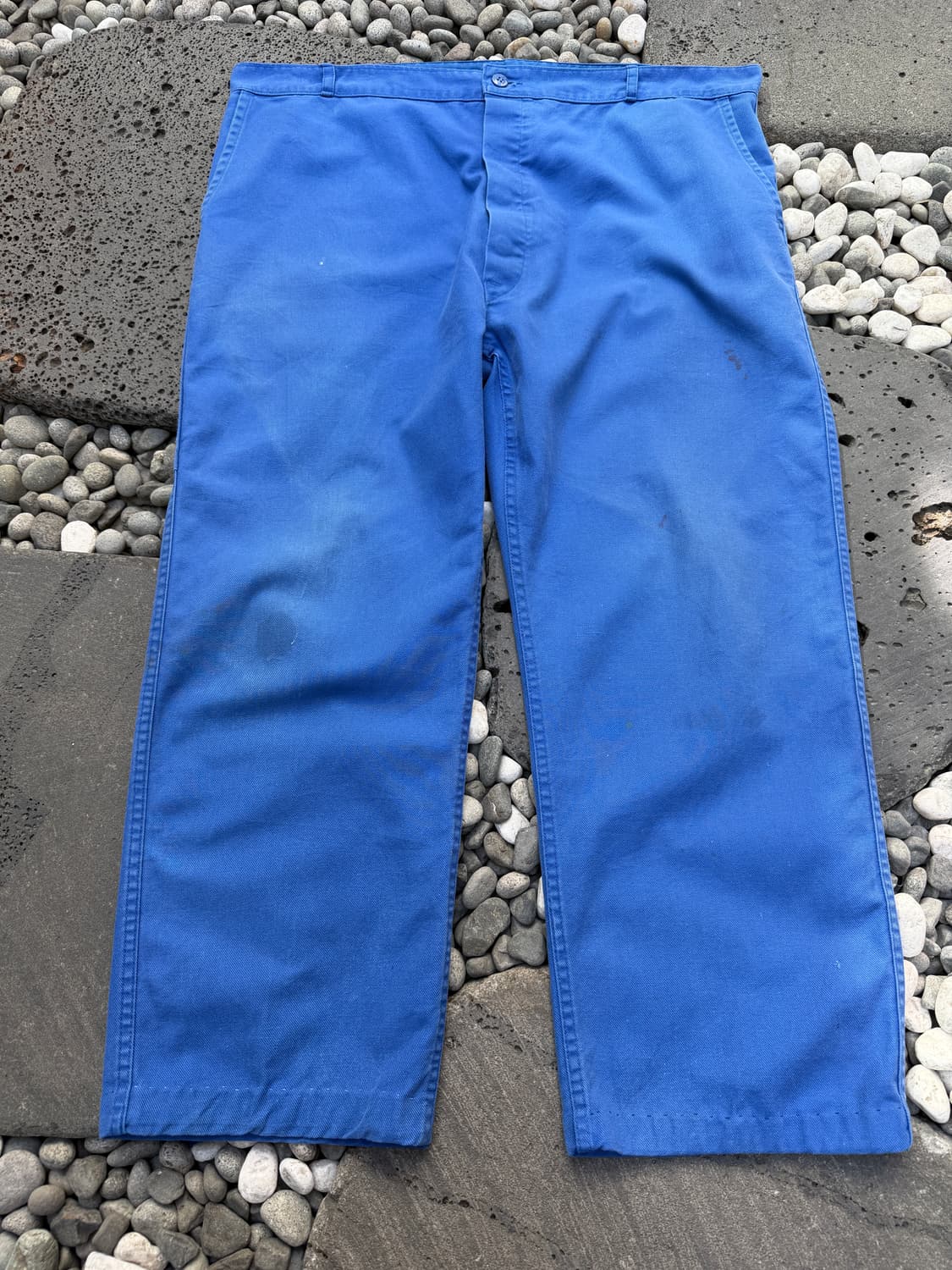 1970s FADED WASHED BLUE 빈티지 프렌치 워크팬츠 상품이미지1