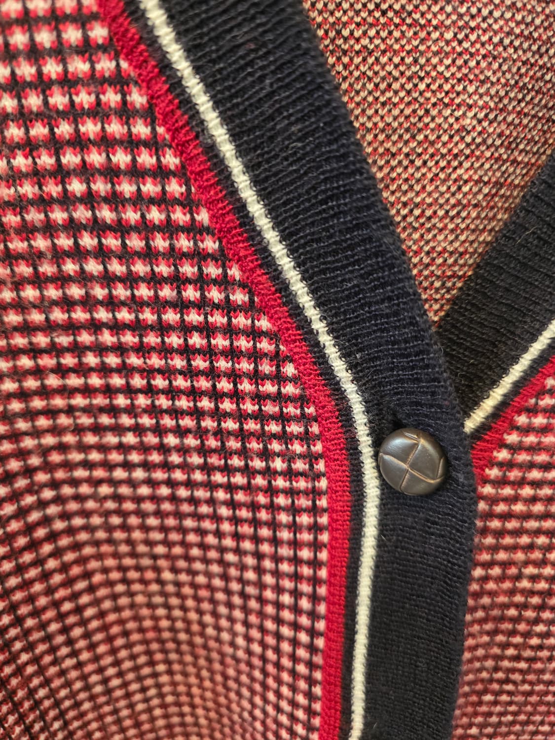 스튜디오 톰보이 브이넥 가디건 체크 상품이미지3