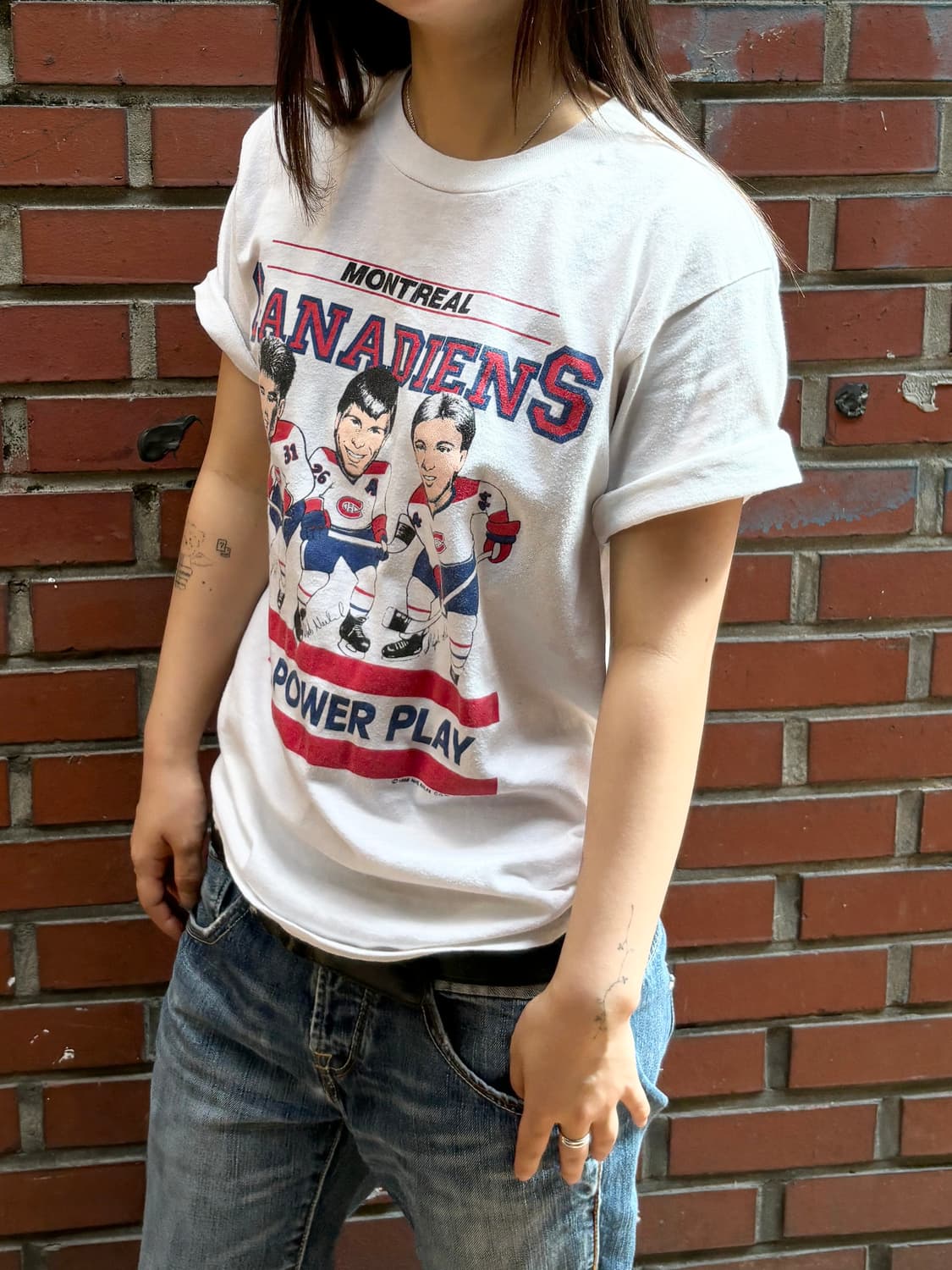 90’s 빈티지 하키 그래픽 반팔티 상품이미지2