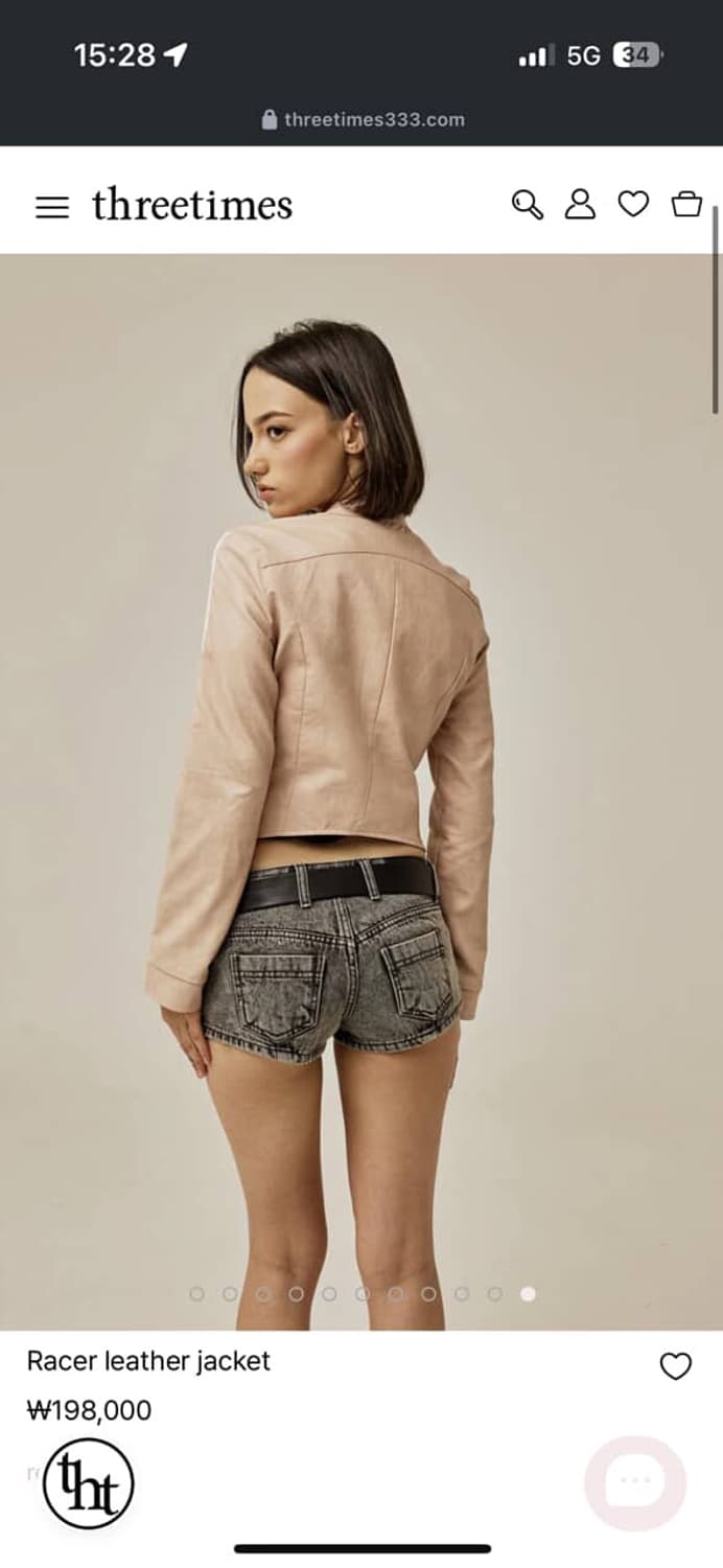 쓰리타임즈 lacer leather jacket 레이서 레더 자켓 상품이미지1