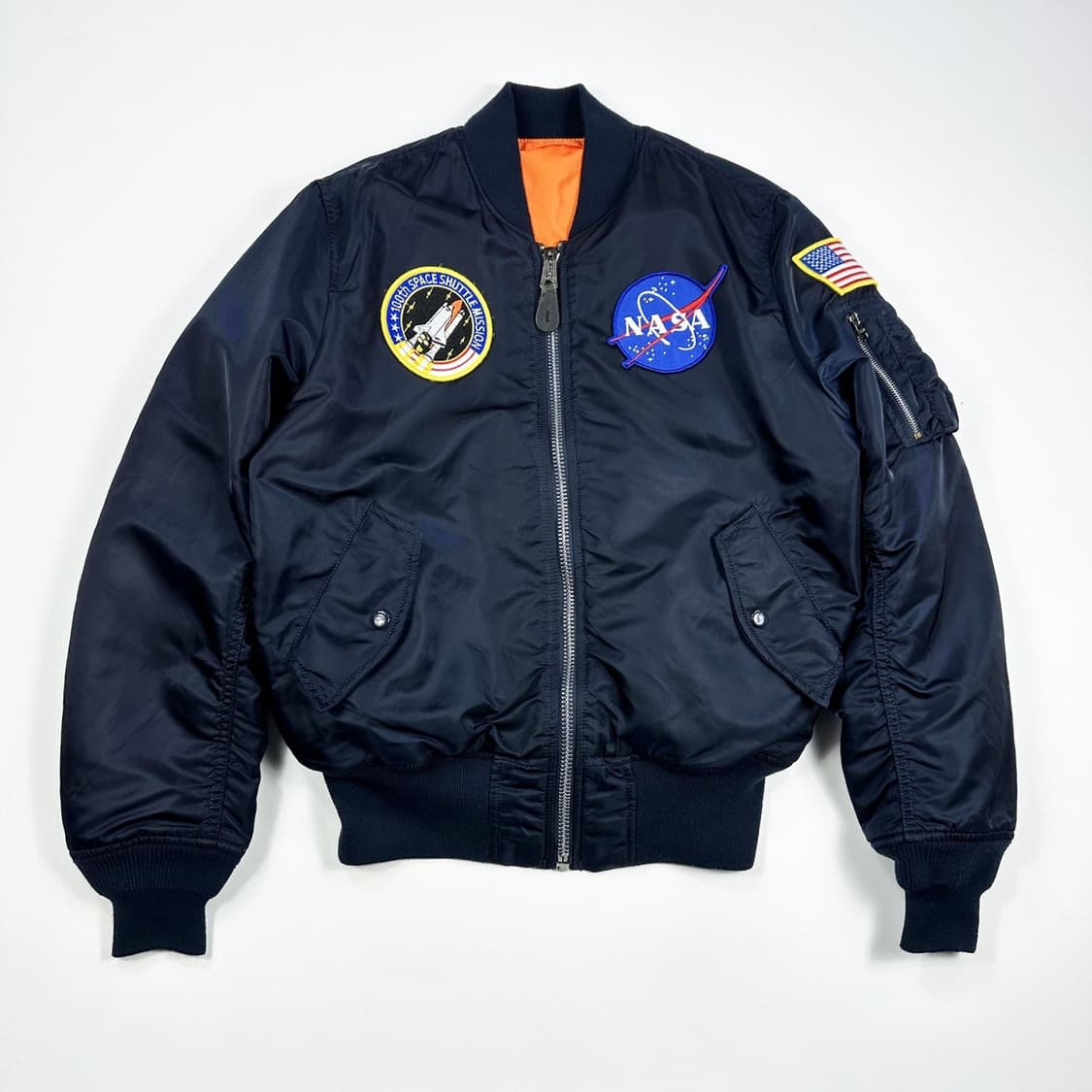 알파인더스트리 레트로 ma1 네이비 블루종 자켓 (S) 상품이미지2