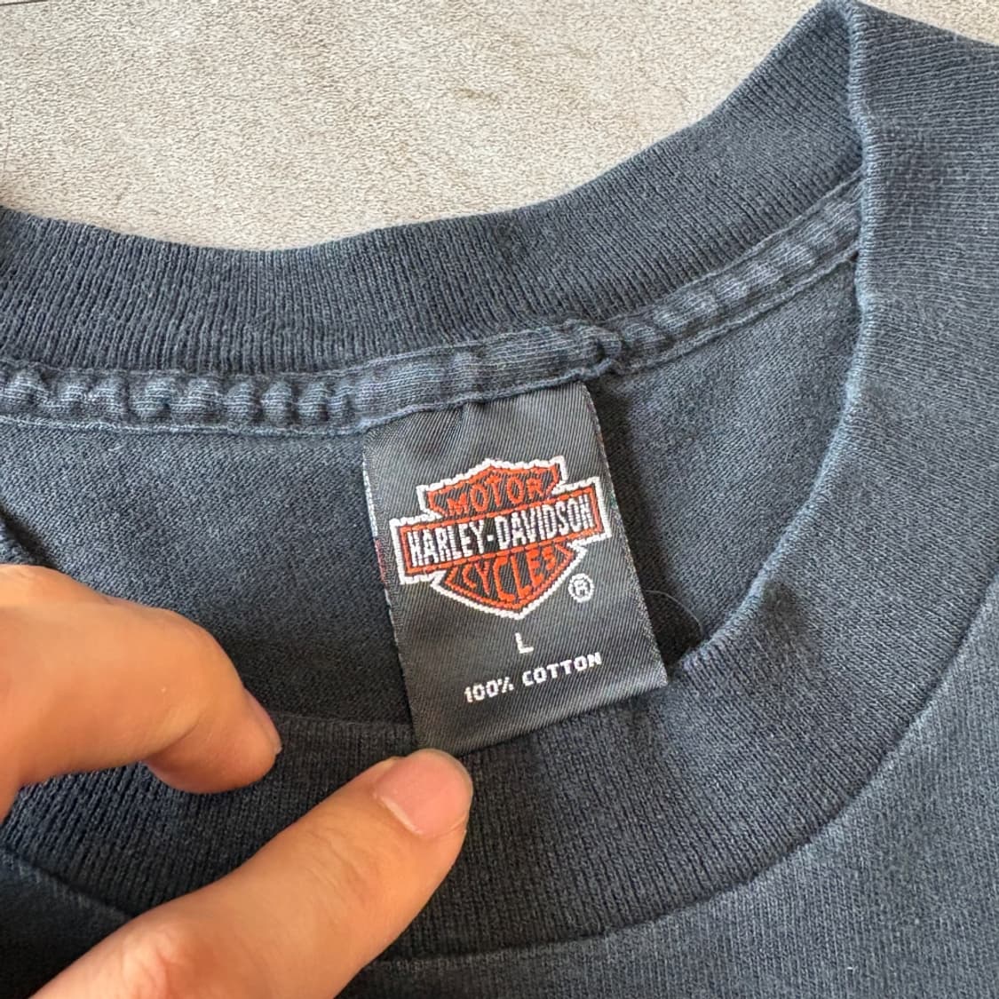 96년 미국 생산 할리데이비슨 싱글스티치 블랙 반팔 티셔츠 상품이미지6