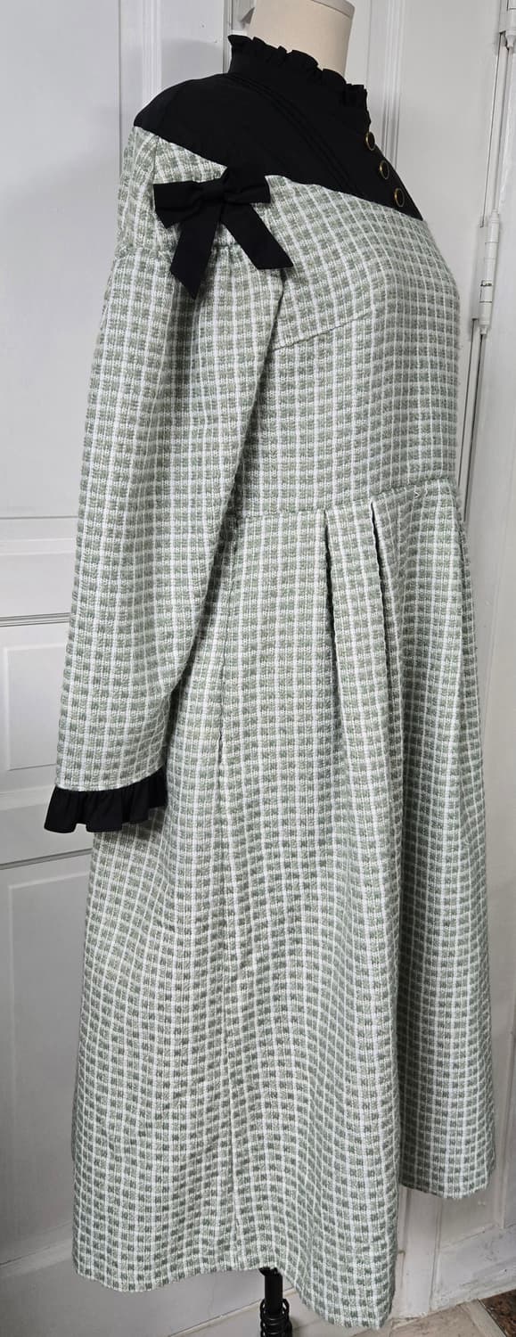 듀이듀이 트위드 원피스 민트 상품이미지3