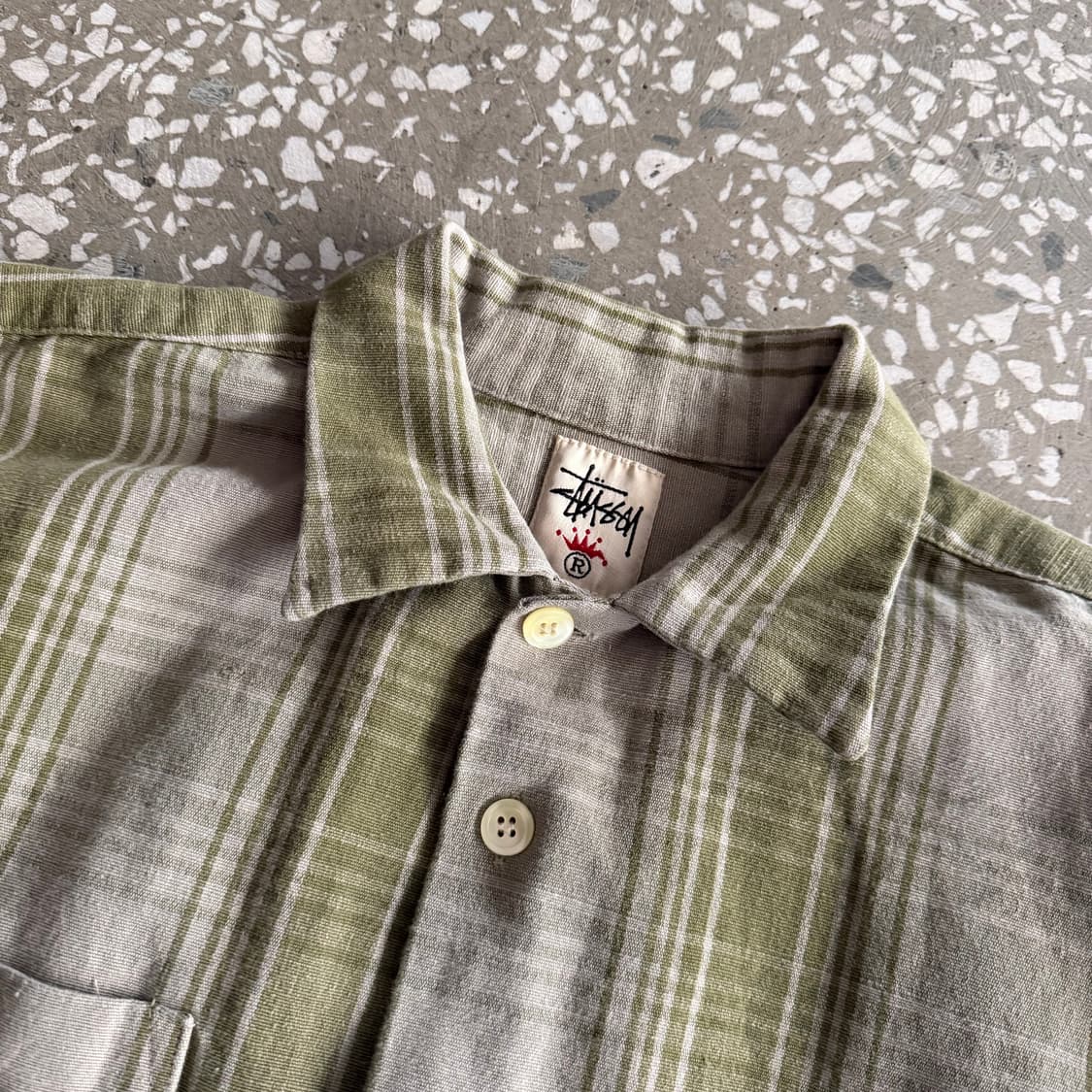 90s 올드 스투시 체크 셔츠 상품이미지4