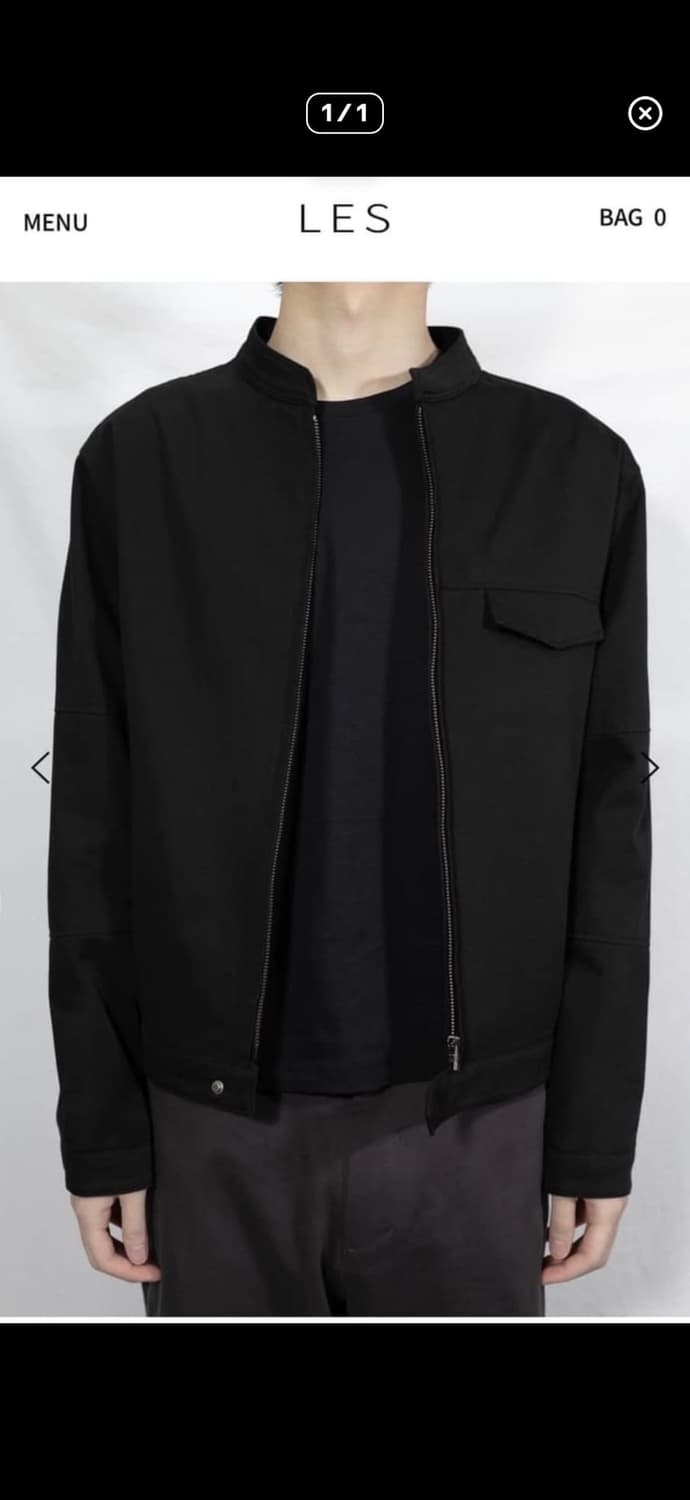 les Rib mechanic jacket(black) 1사이즈 상품이미지1