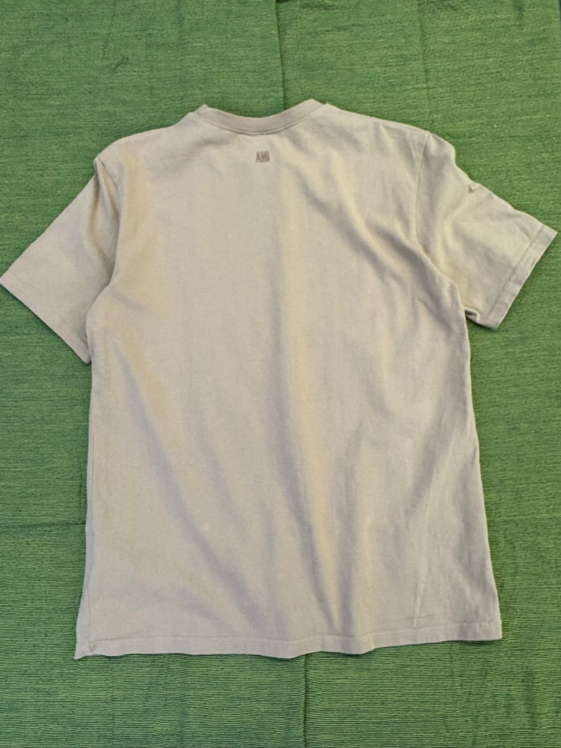 아미 베이지 자수로고 반팔 티셔츠 상품이미지3