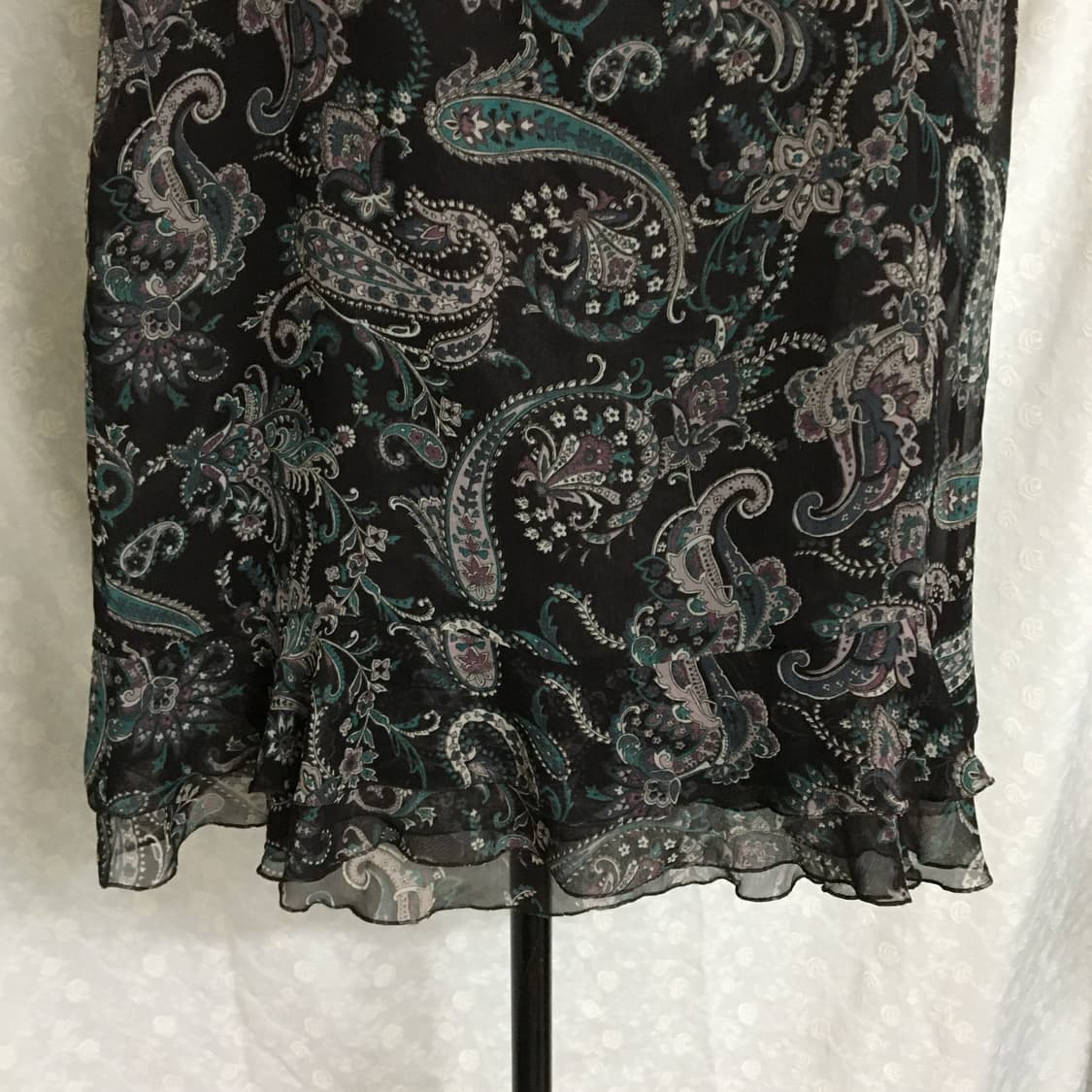 빈티지 페이즐리 쉬폰 스커트 / 플레어 라인 / 유니크 패턴 상품이미지3