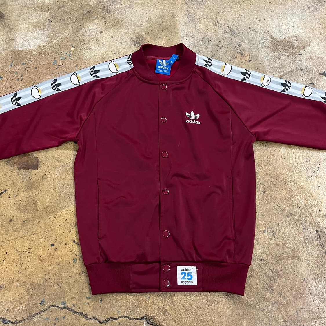아디다스 버건디 니고베어 트랙탑 집업 져지 점퍼 90 상품이미지3