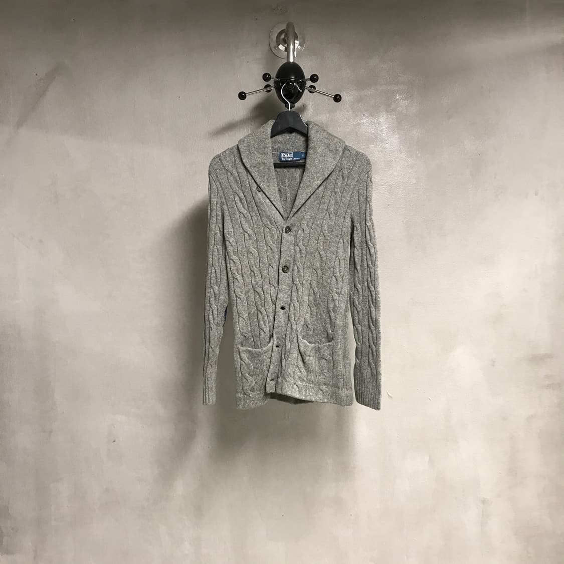 폴로 랄프로렌 엘보우 패치 숄카라 가디건 S 상품이미지1