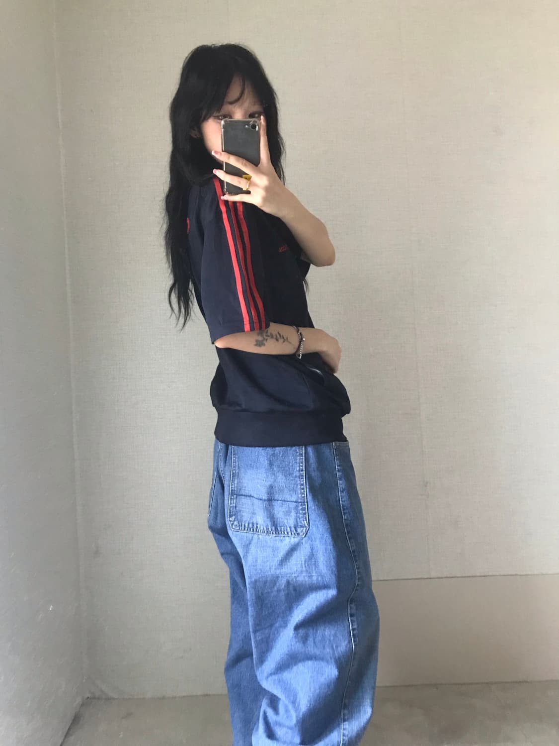 아디다스 네이비 레드 반팔져지 상품이미지4