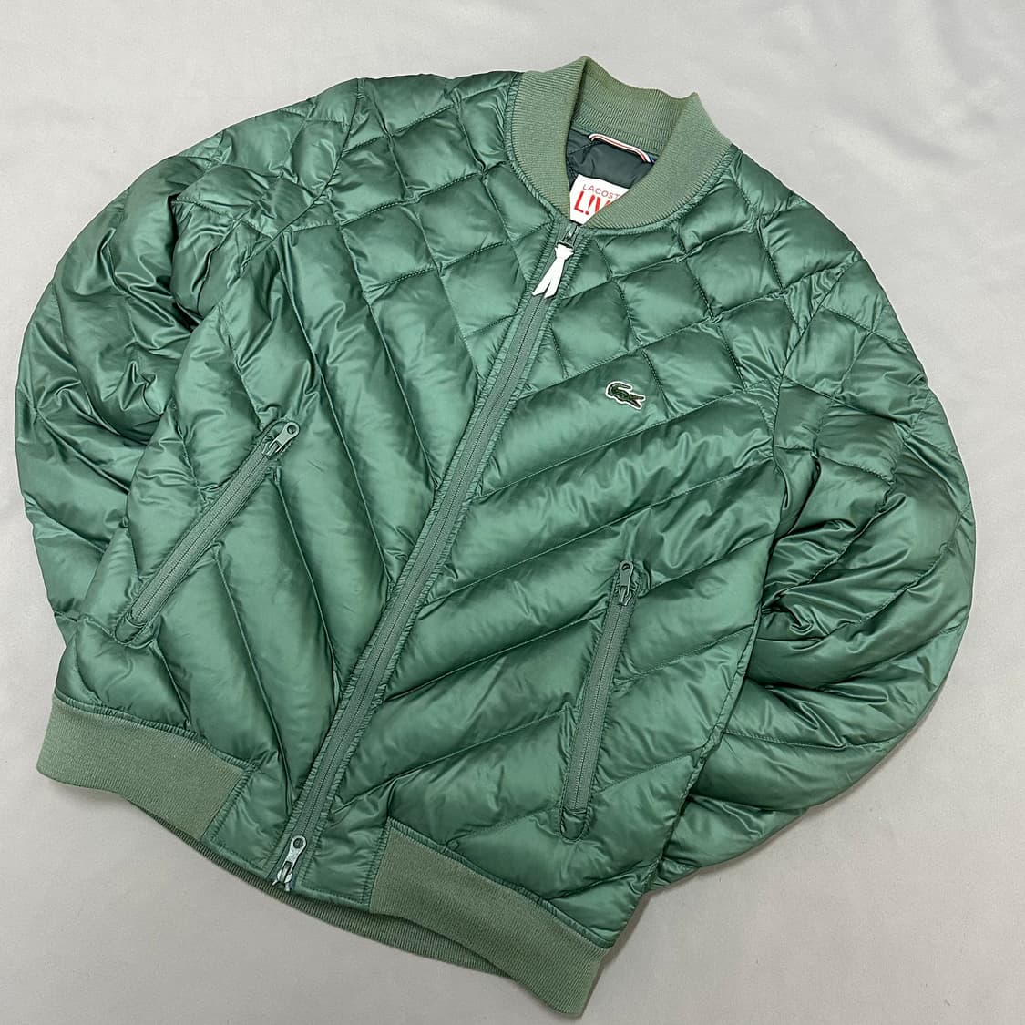라코스테 카키 항공점퍼 패딩 42(M) 상품이미지3