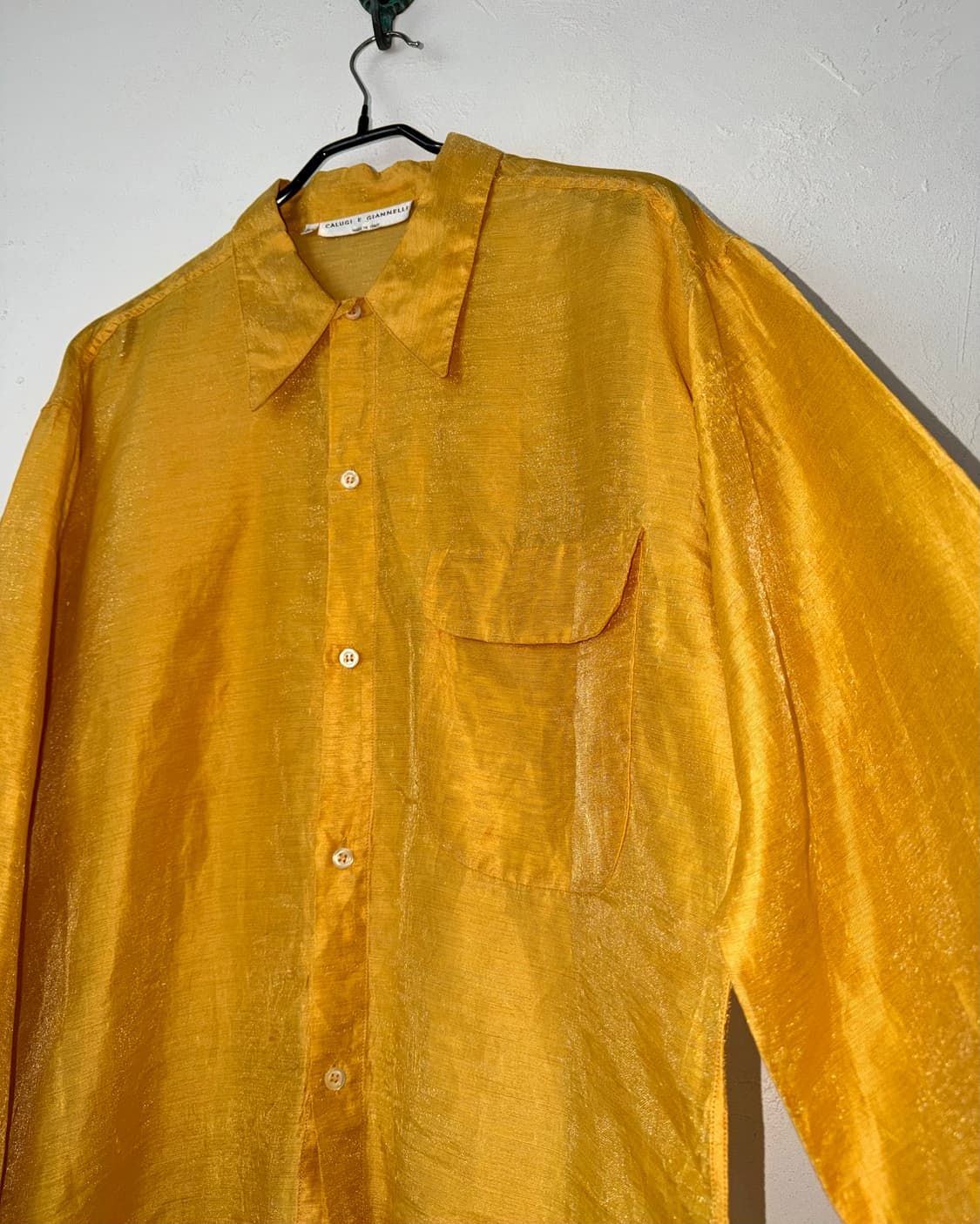 80s CALUGI E GIANNELLI 샤인 리넨 셔츠 상품이미지3