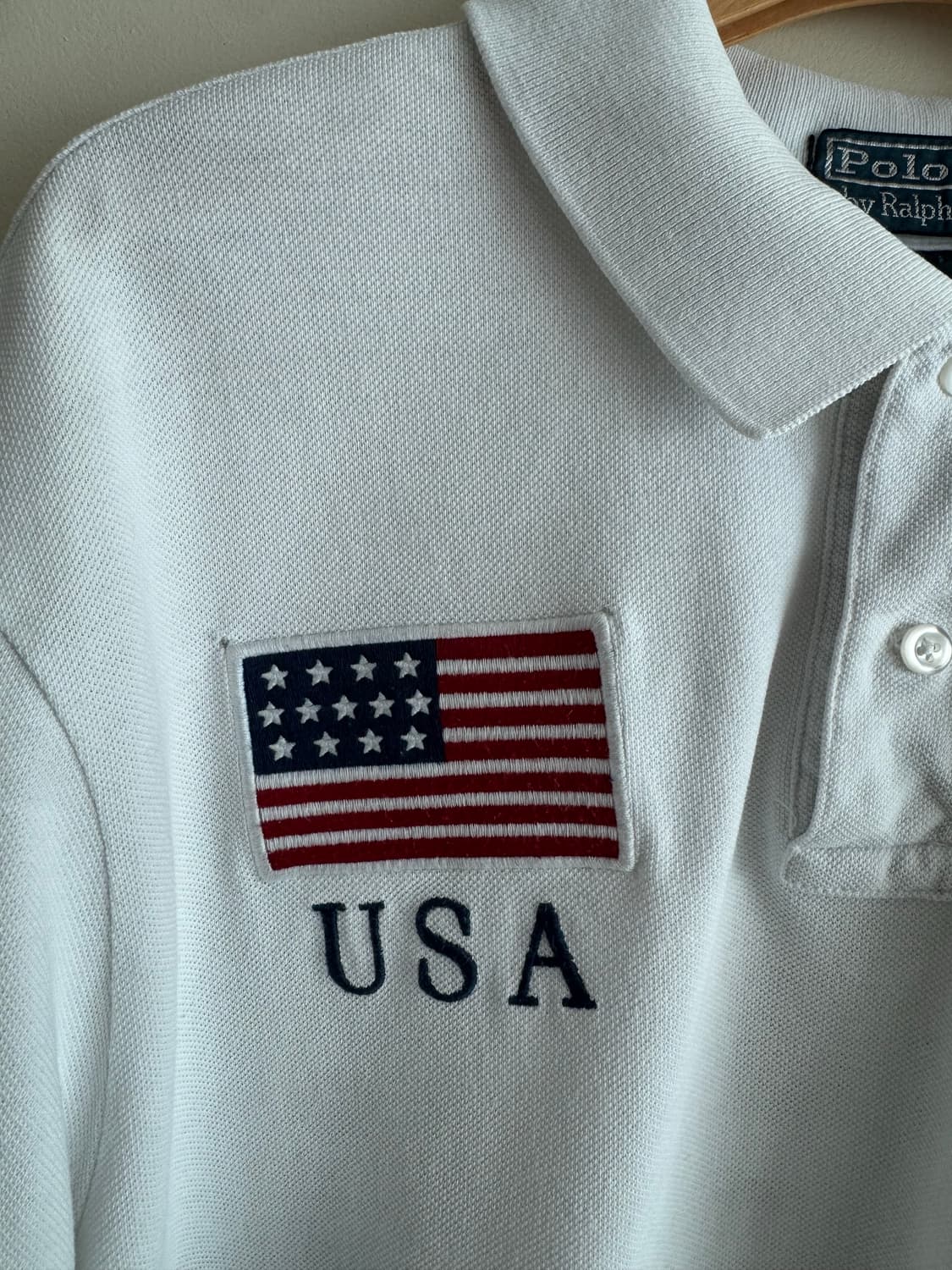 폴로 랄프로렌 빅포니 USA 성조기 카라티 L 상품이미지5