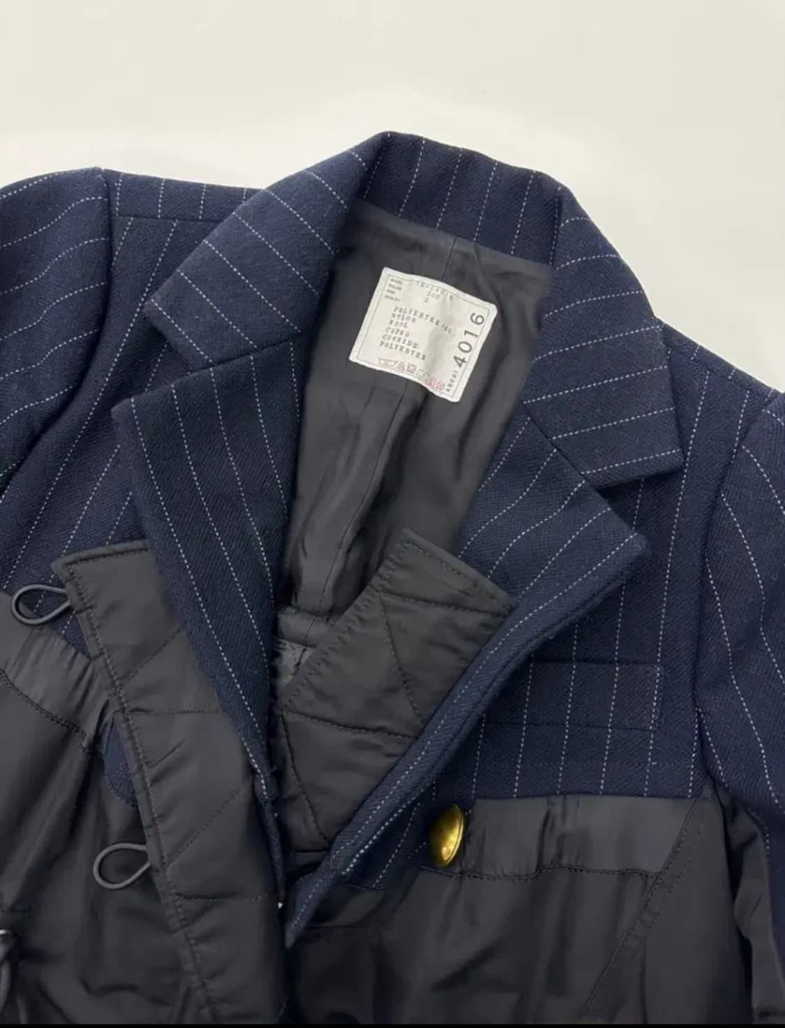 Sacai 사카이 18AW 콘트라스트 스트라이프 코트 상품이미지3