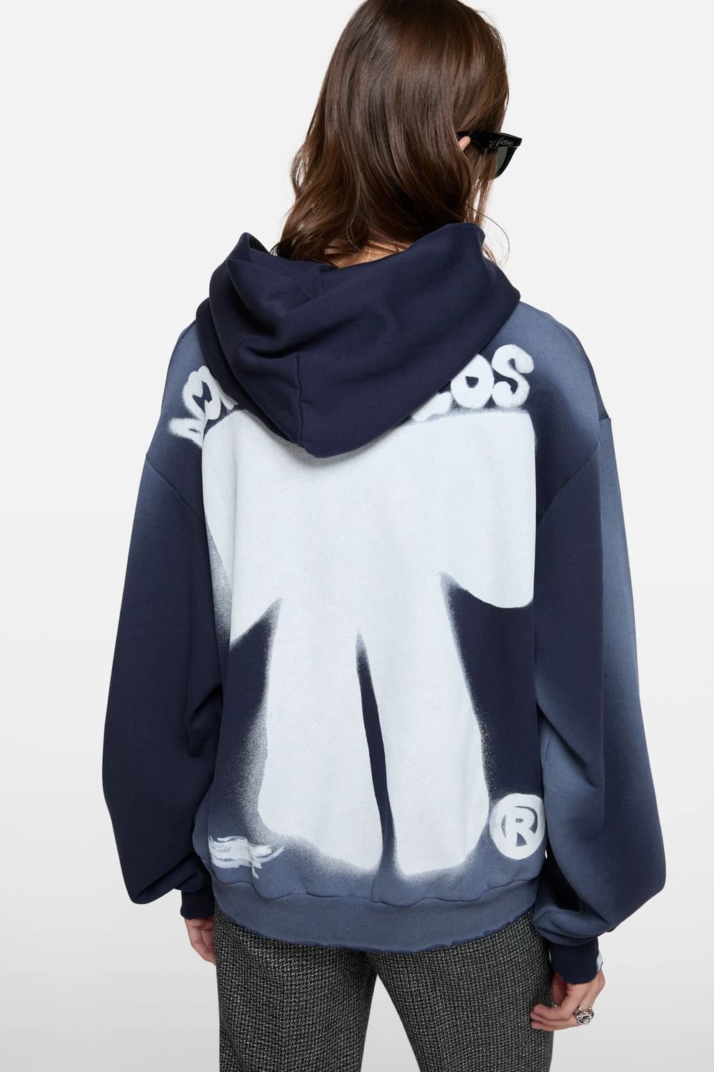 [L]아크네스튜디오 26ss 보우 워싱 후드티/네이비 블루 상품이미지3