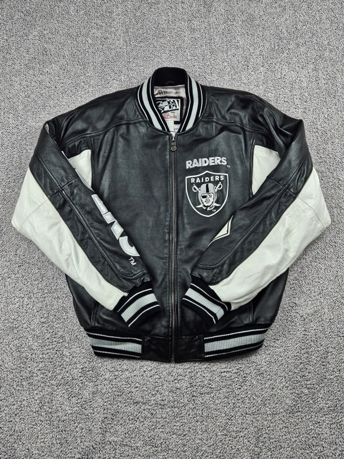 G-lii NFL 오클랜드 레이더스 배색 가죽 자켓 ( S )/ 9898 상품이미지3
