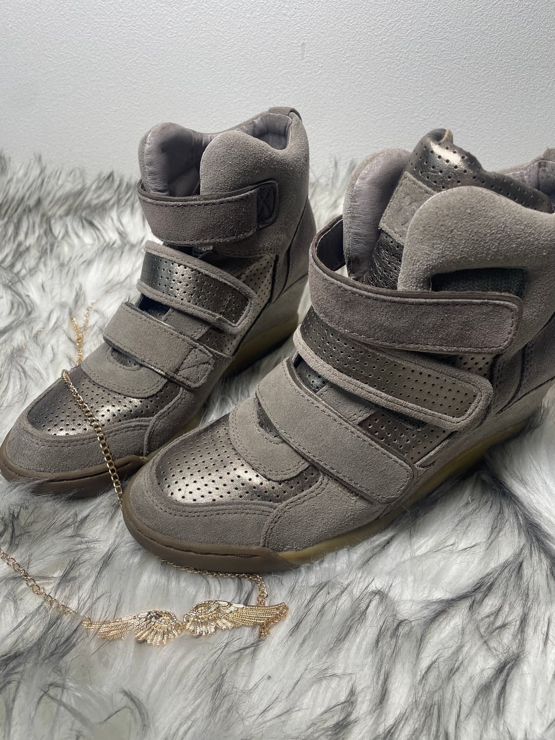 Ash 아쉬 메탈릭 웨지힐 스니커즈 상품이미지3