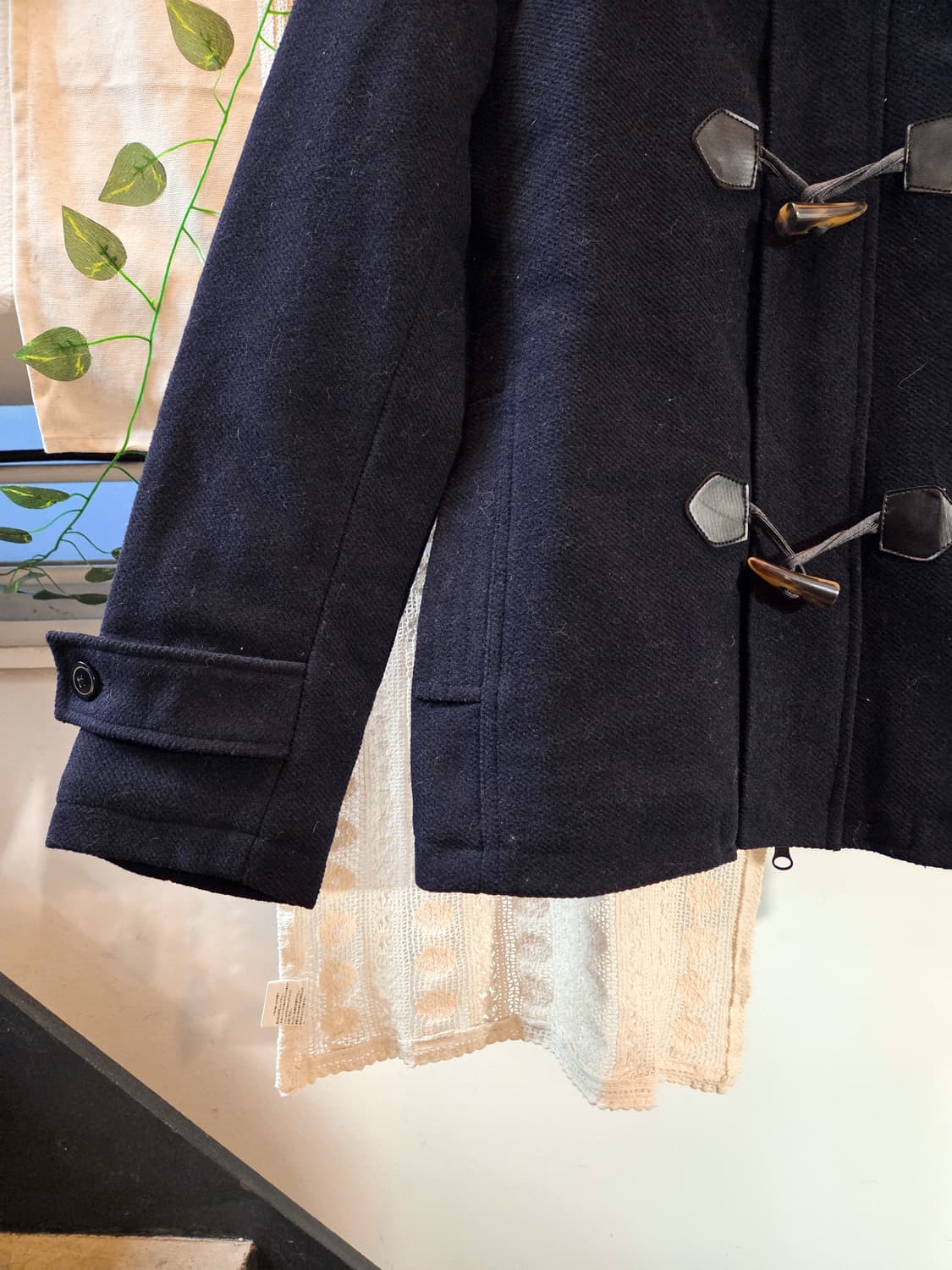 딥네이비 떡볶이 코트 상품이미지3