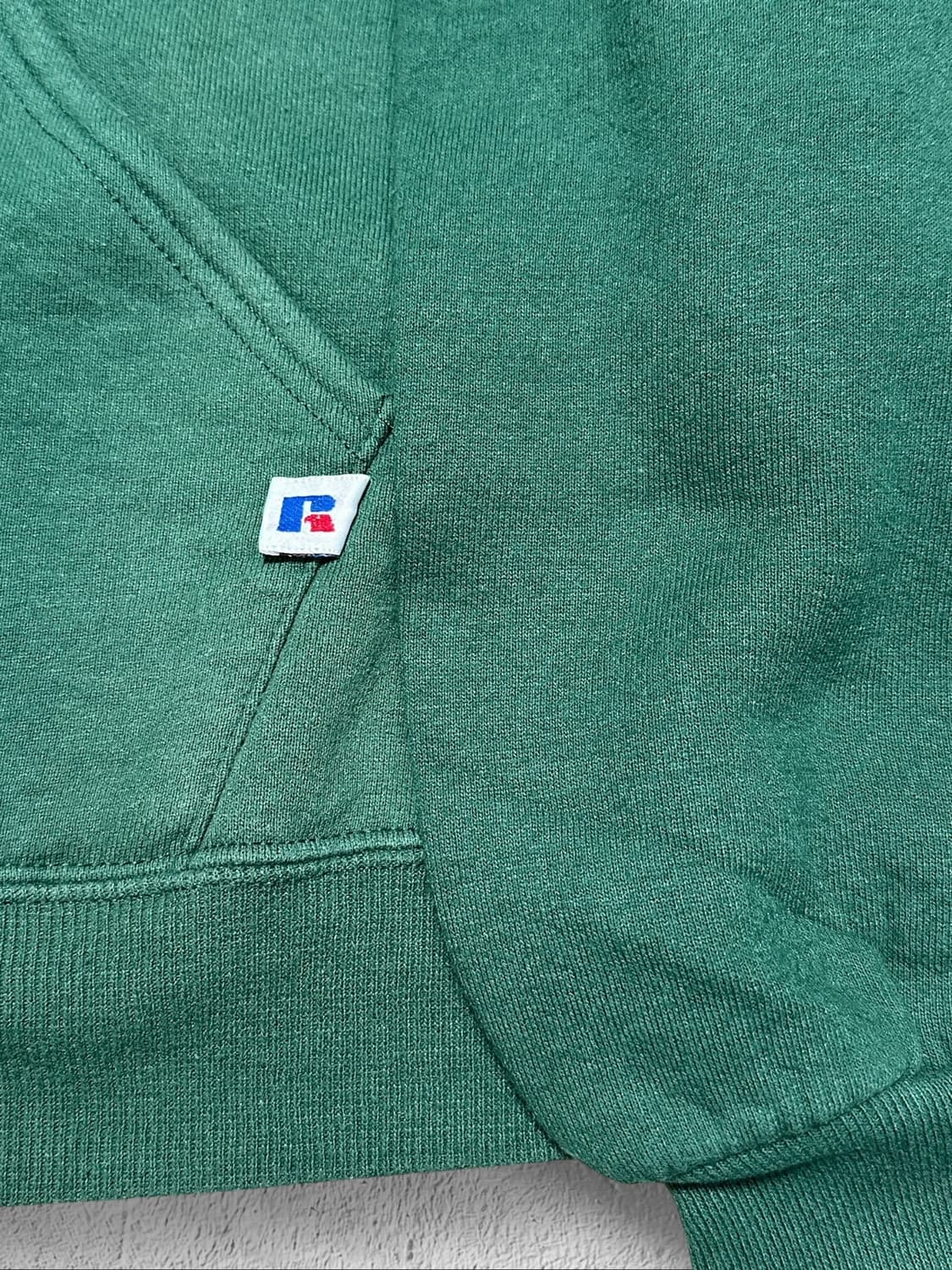 90s russell 러셀 후드티셔츠 그린 XXL 상품이미지3