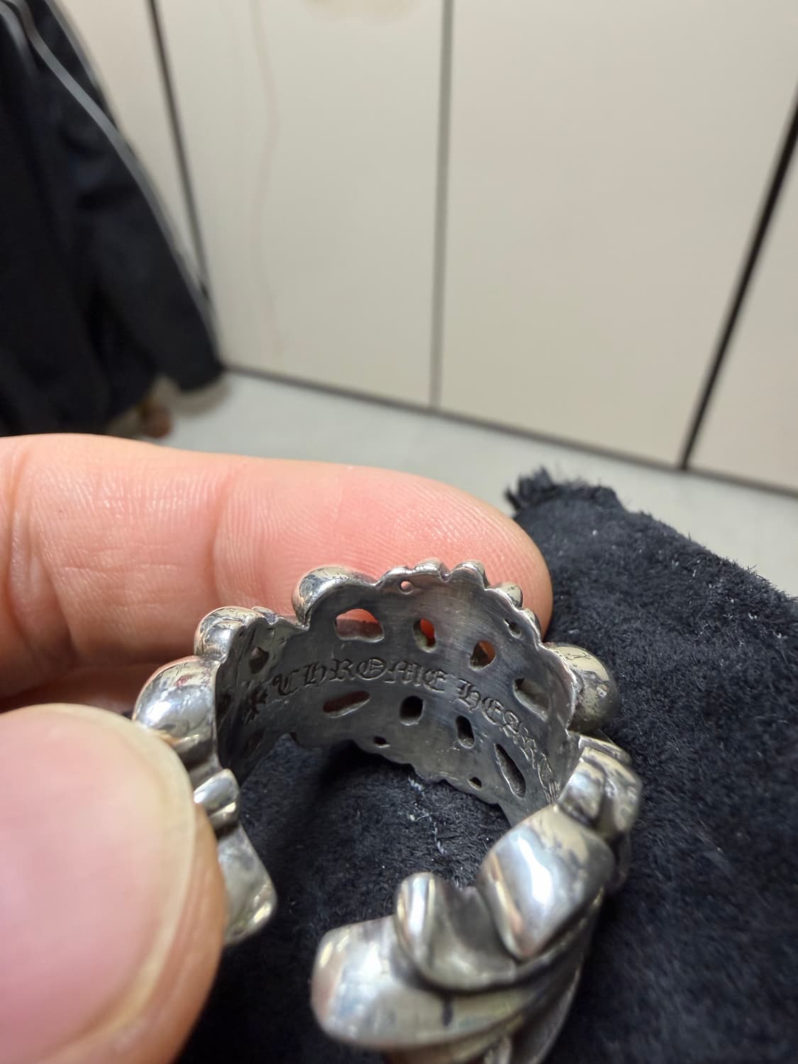 (새상품) 크롬하츠 더블플로랄 크로스링 US11 상품이미지3