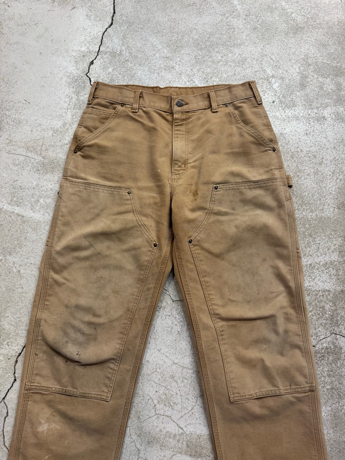 칼하트 B136 BRN 더블니 워크팬츠 상품이미지2