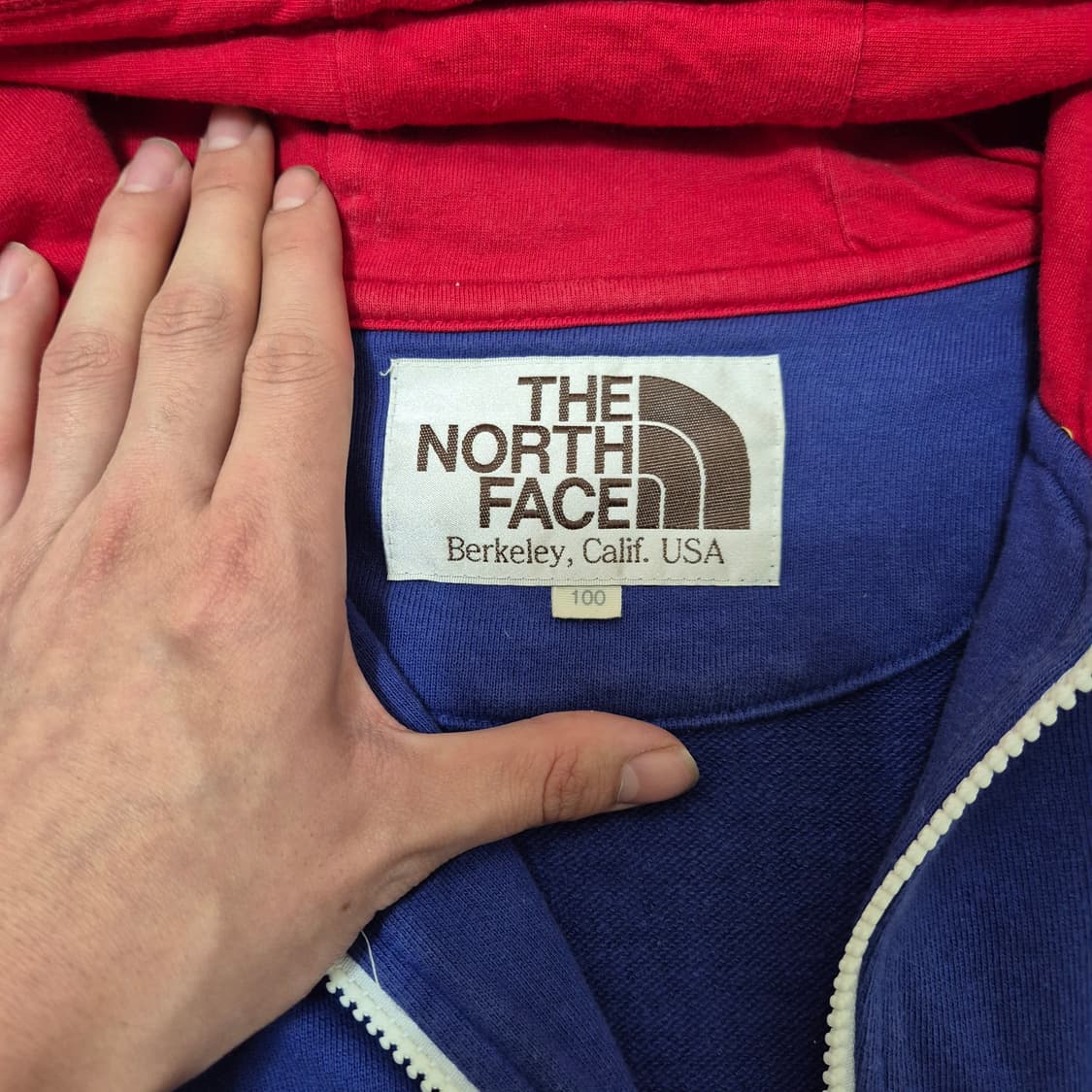 노스페이스 화이트라벨 오리지널 로고 배색 후드집업 상품이미지5