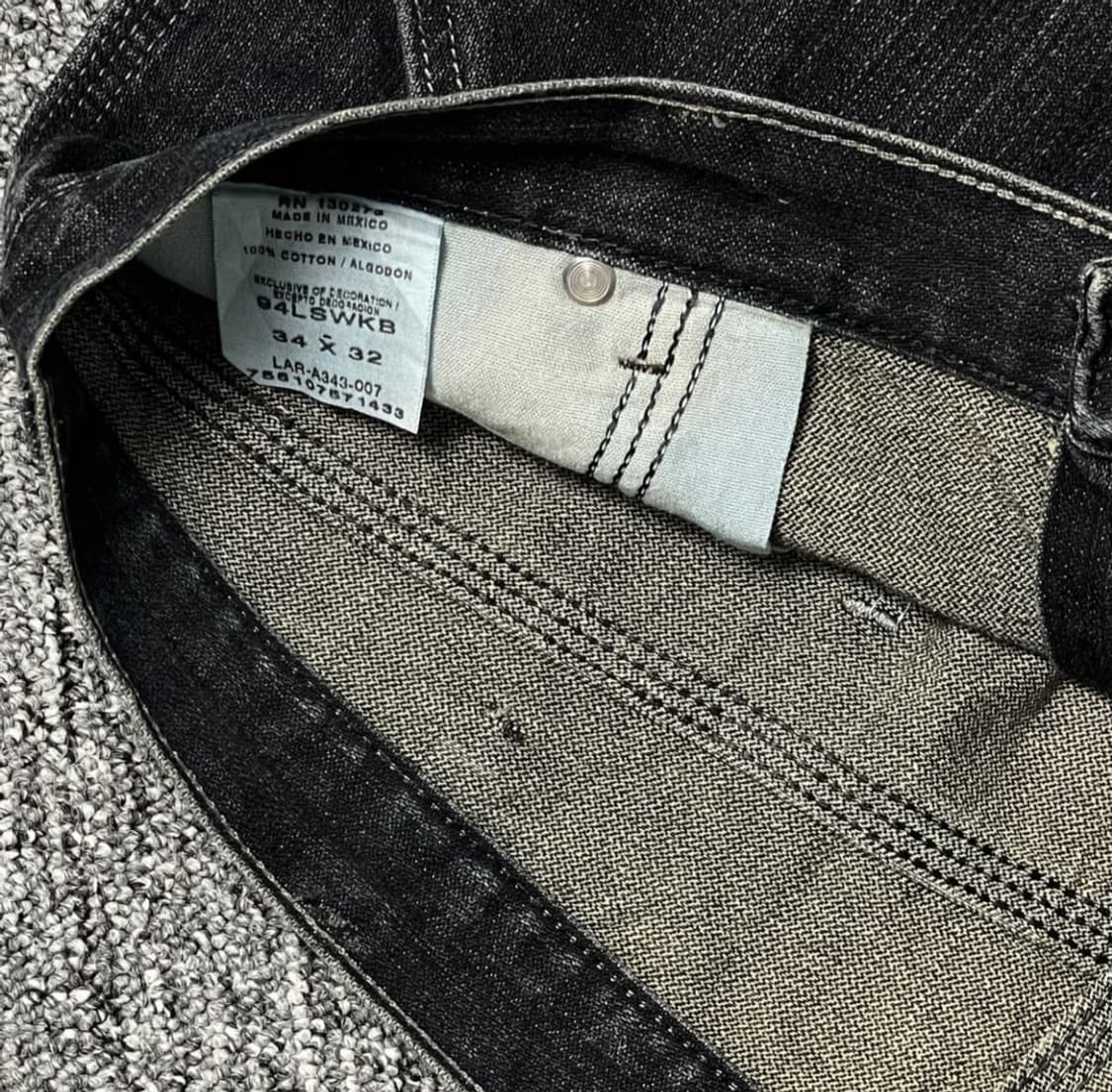 랭글러 USA 블랙 워싱 데님 카펜터 워크 팬츠 상품이미지4