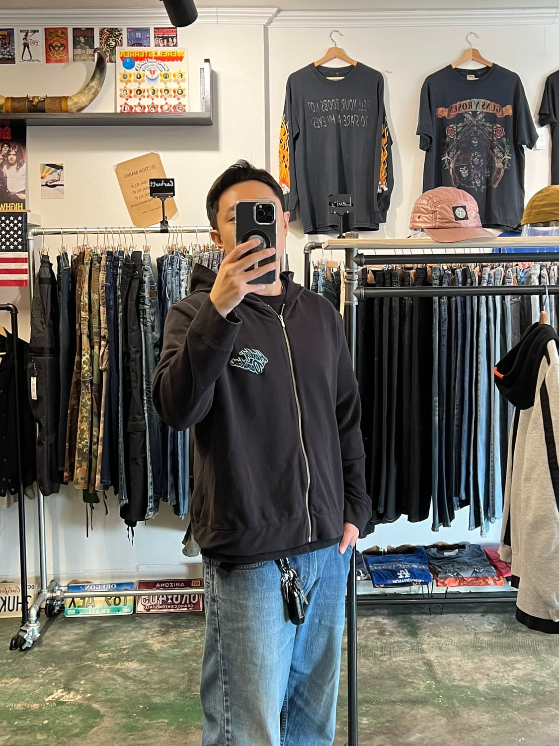 07SS [여성2XL] 할리데이비슨 라인스톤 이글 윙 자수 풀집업 후디 상품이미지10