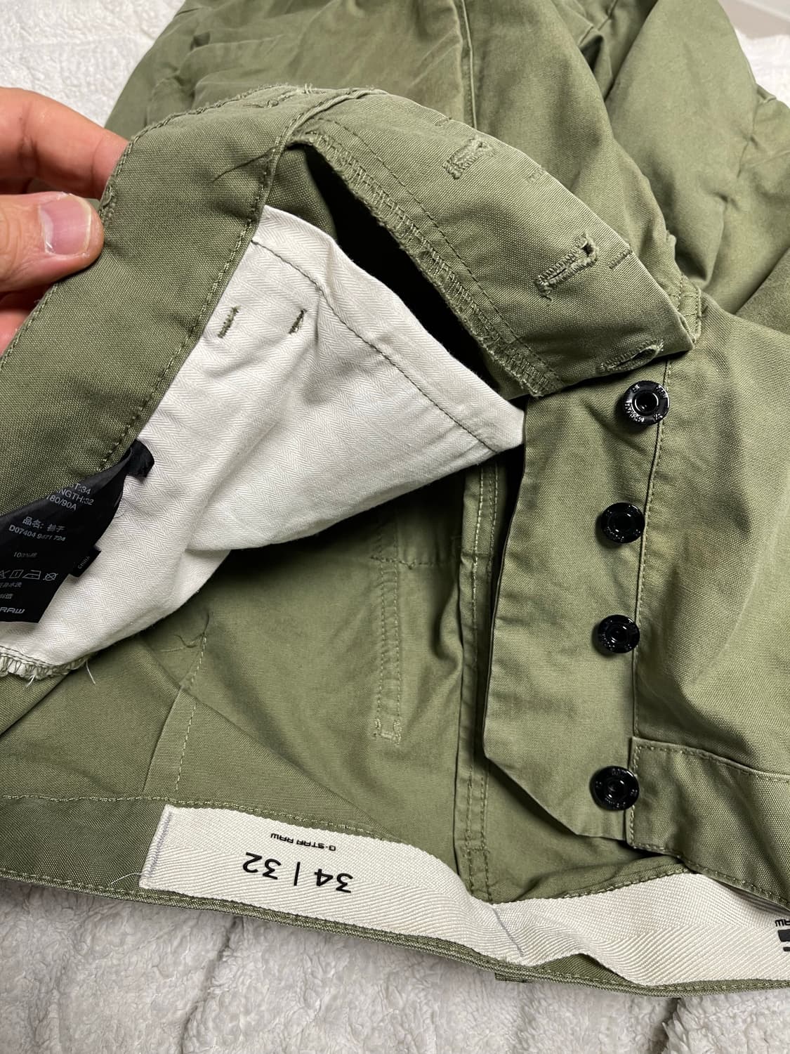 지스타 로우 3D 테이퍼드 카고 팬츠 올리브 34/32 상품이미지10