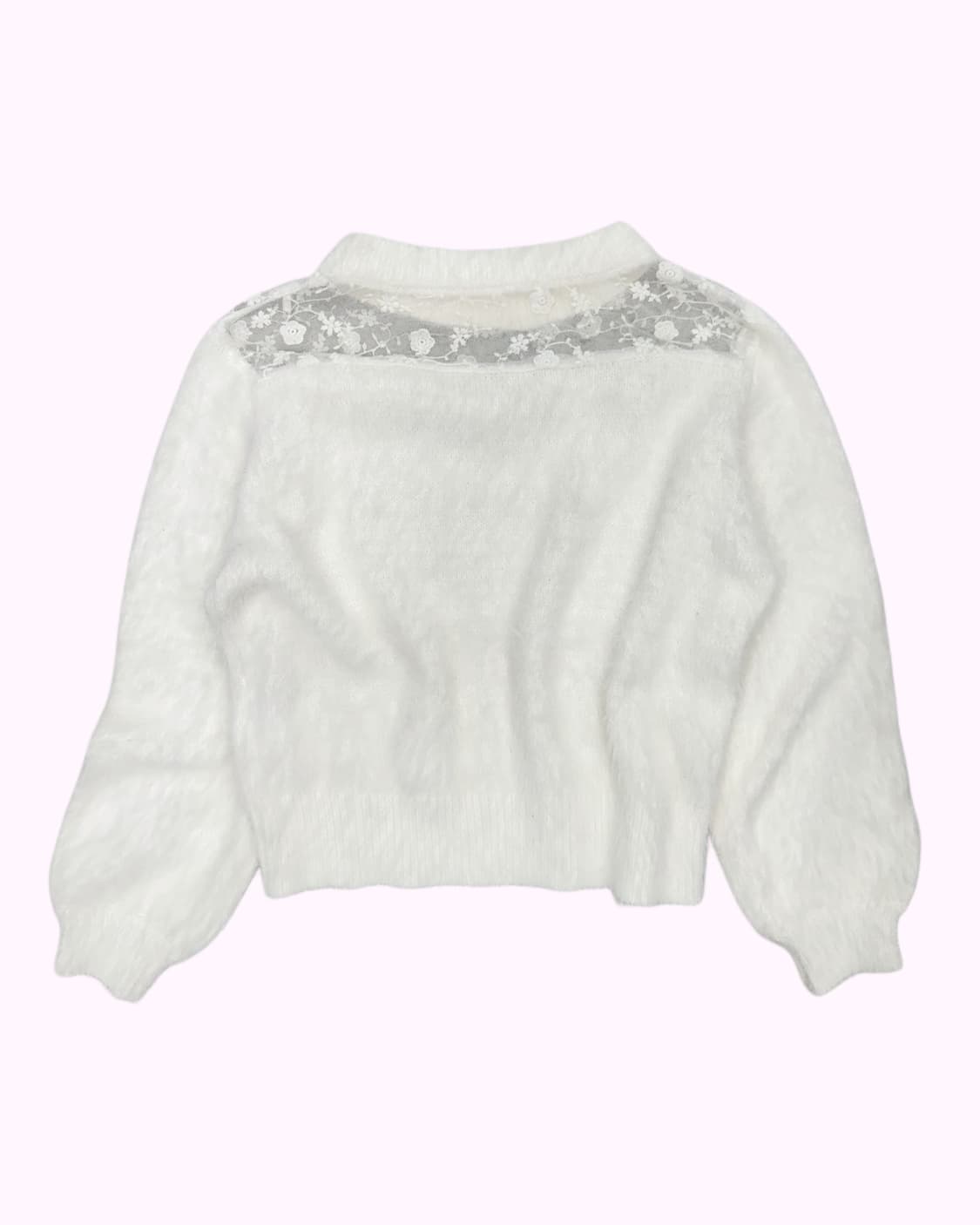 lace york fluffy white knit 상품이미지4