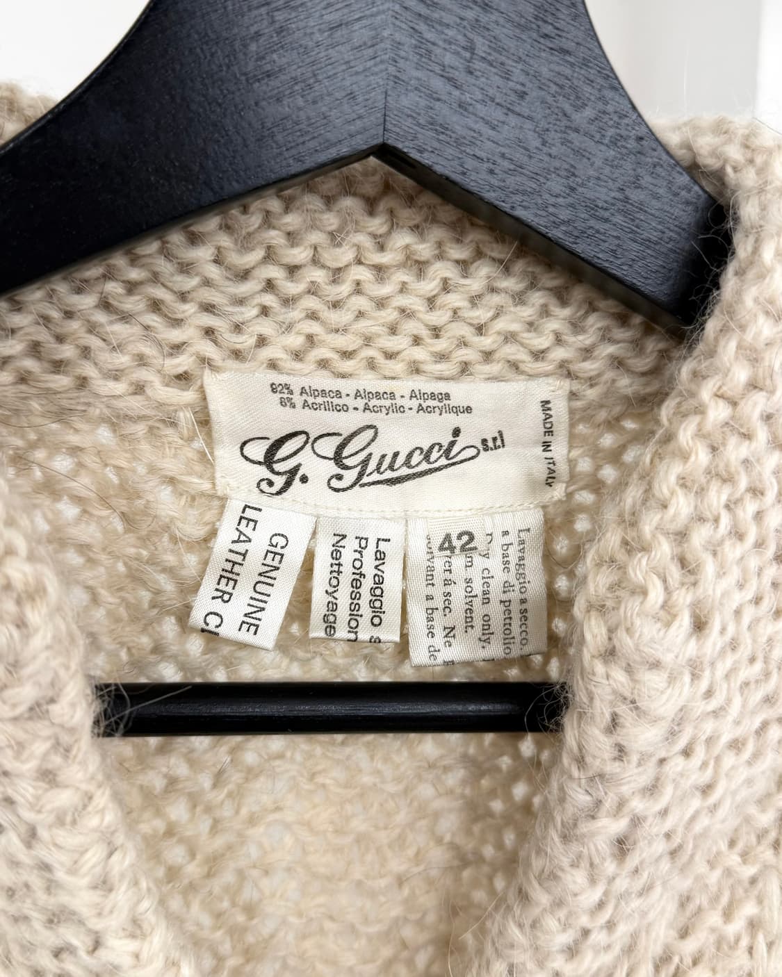 구찌 크림 토글 클로저 니트 롱자켓 상품이미지7