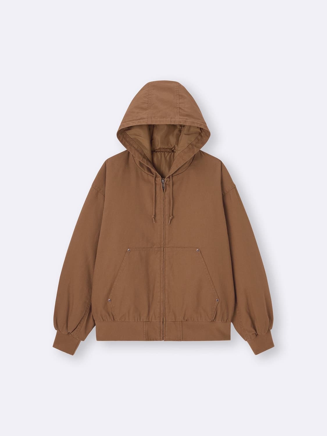 (새상품)(XL)GU 패디드 후드 집업 파카 (브라운) 액티브 자켓 상품이미지4