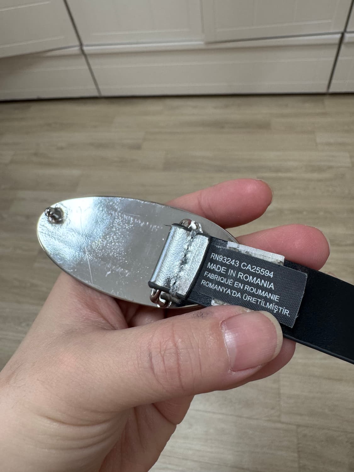 Diesel 디젤 큐빅버클 실버 벨트 상품이미지4