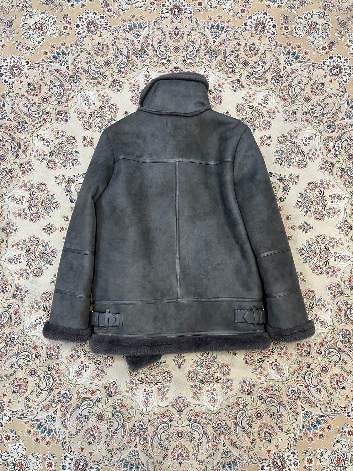 코데즈컴바인 비대칭 하이넥 무스탕 자켓 상품이미지4